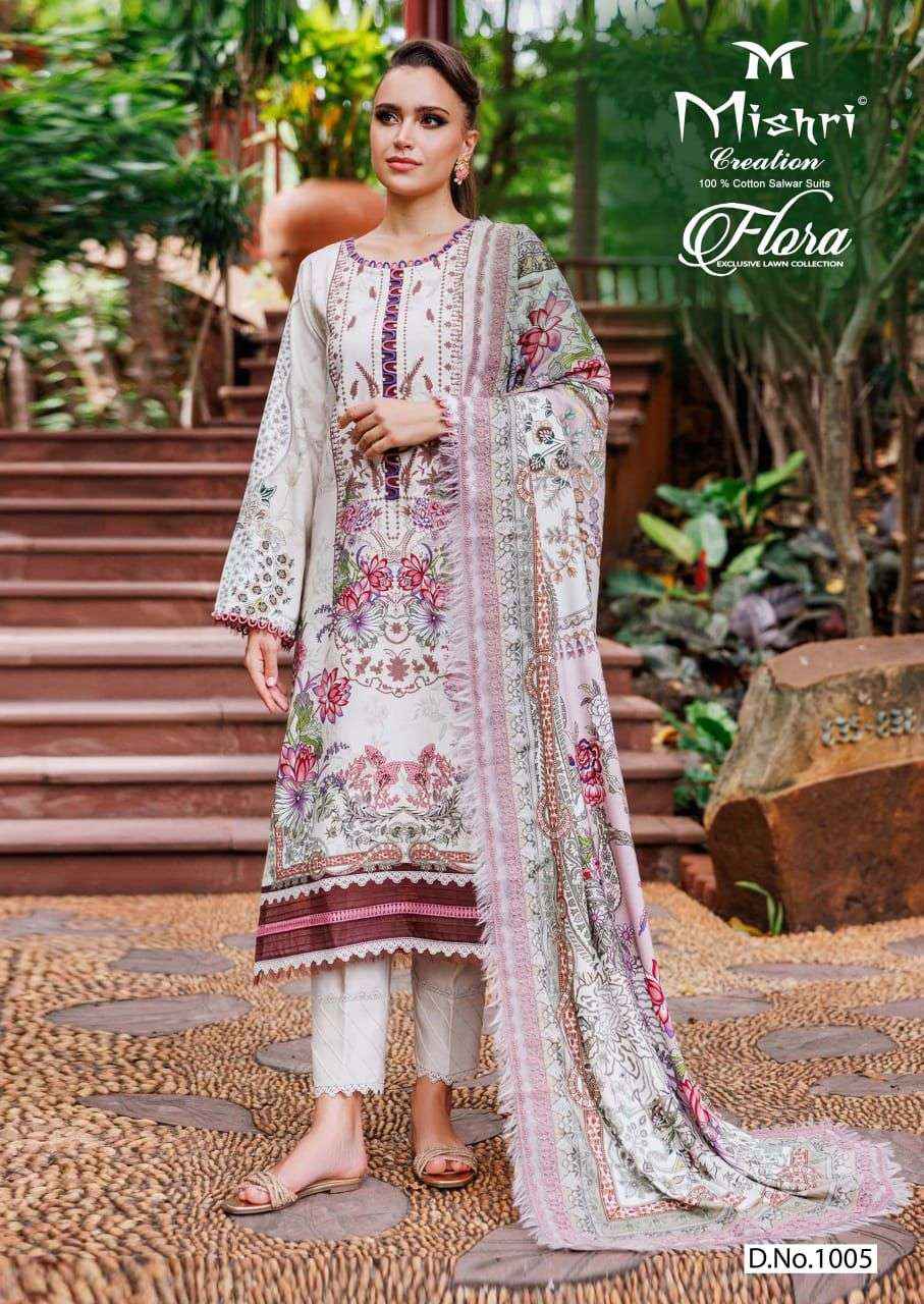 Mishri Creation Flora Vol 1 Lawn Cotton Dress Material 6 pcs Catalogue
