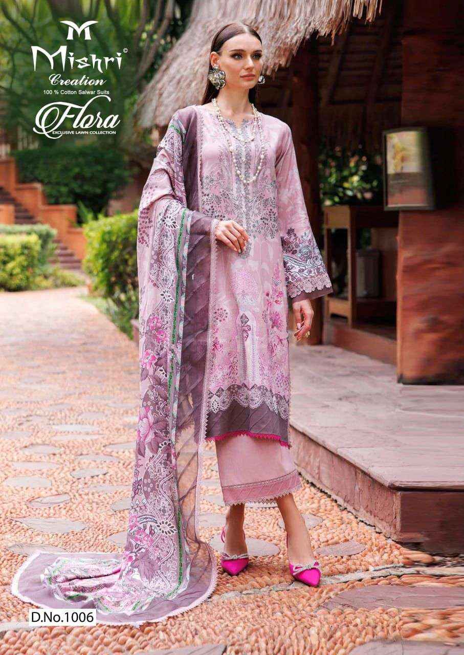 Mishri Creation Flora Vol 1 Lawn Cotton Dress Material 6 pcs Catalogue