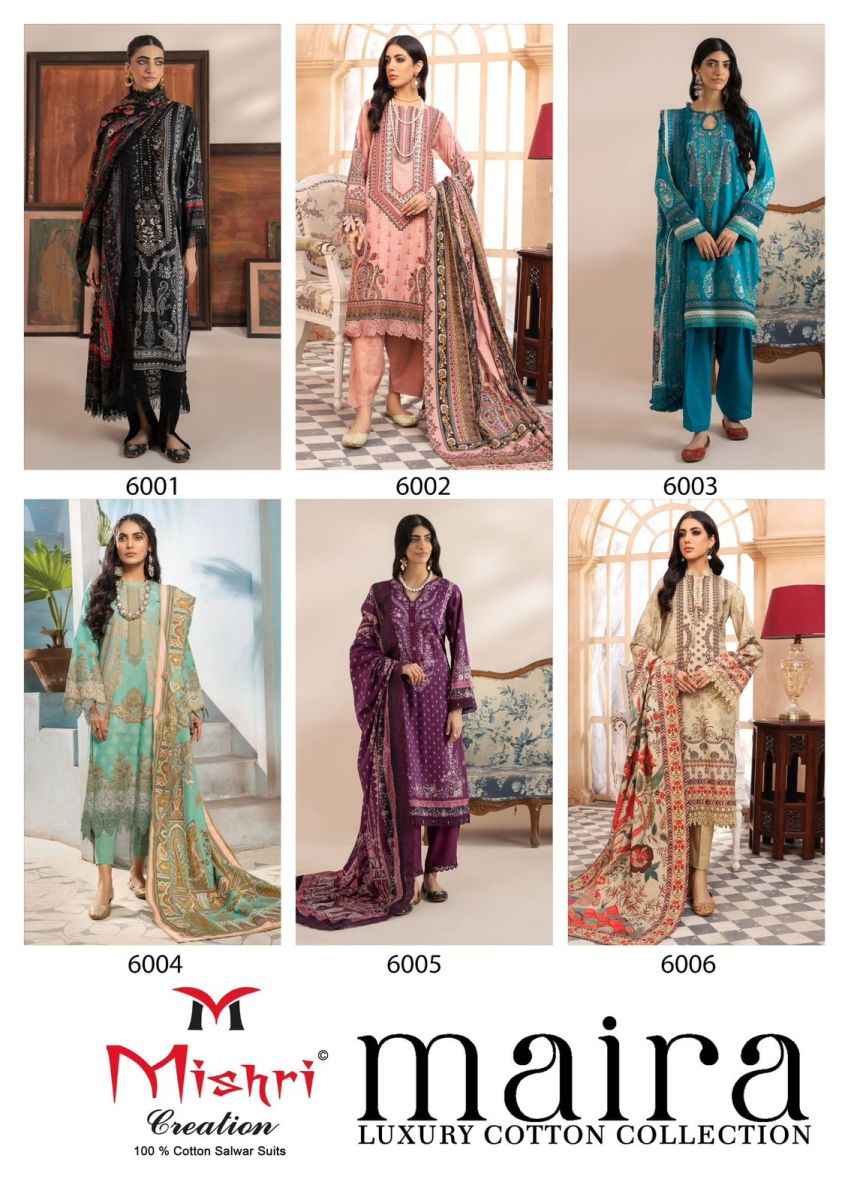 Mishri Creation Maira Cotton Dress Material 6 pcs Catalogue