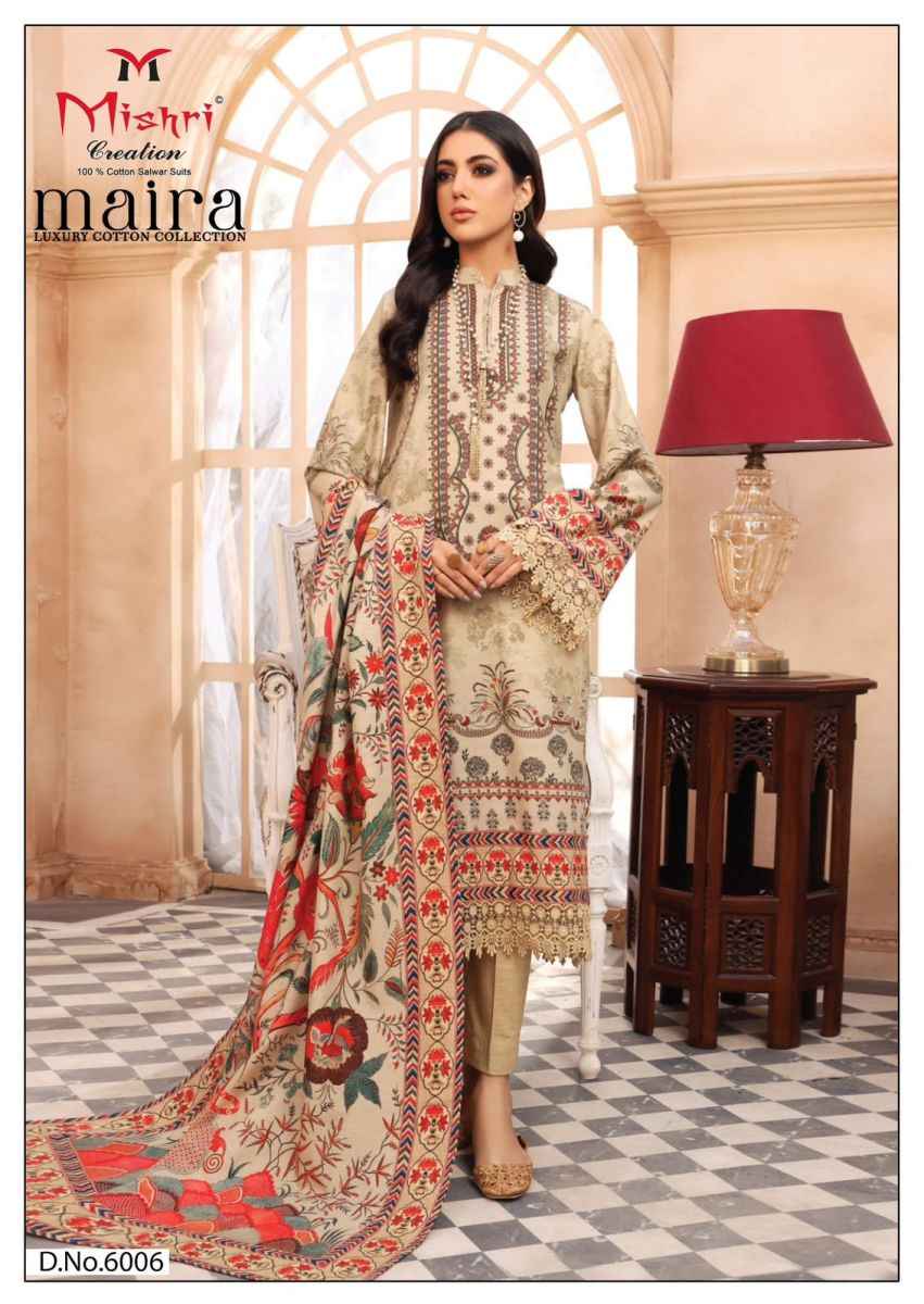 Mishri Creation Maira Cotton Dress Material 6 pcs Catalogue