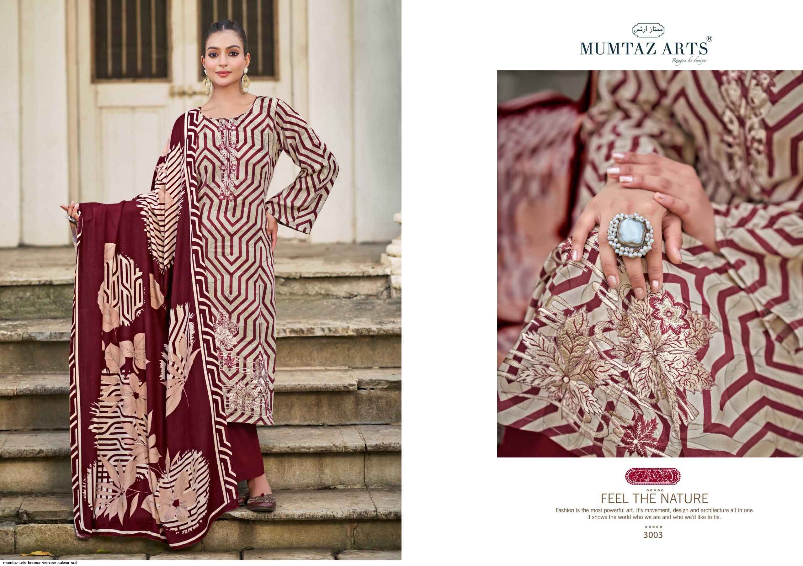 Mumtaz Arts Hoonar Viscouse Pashmina Dress Material 4 pcs Catalogue
