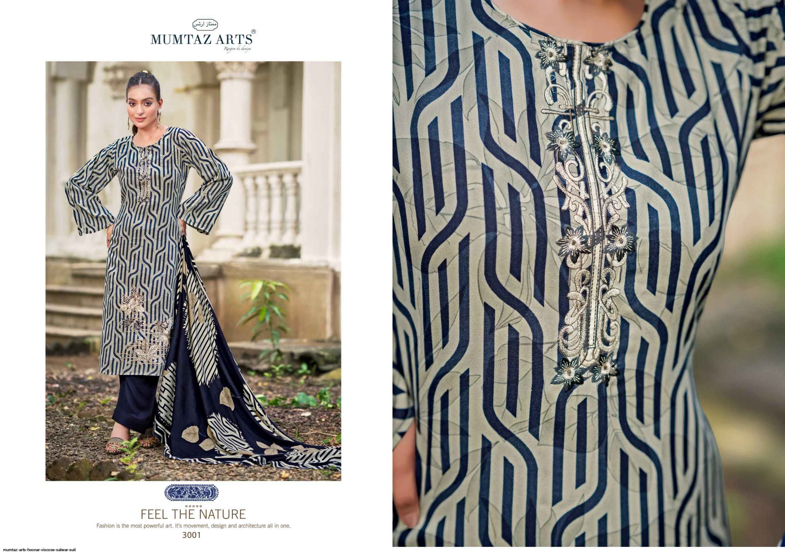 Mumtaz Arts Hoonar Viscouse Pashmina Dress Material 4 pcs Catalogue