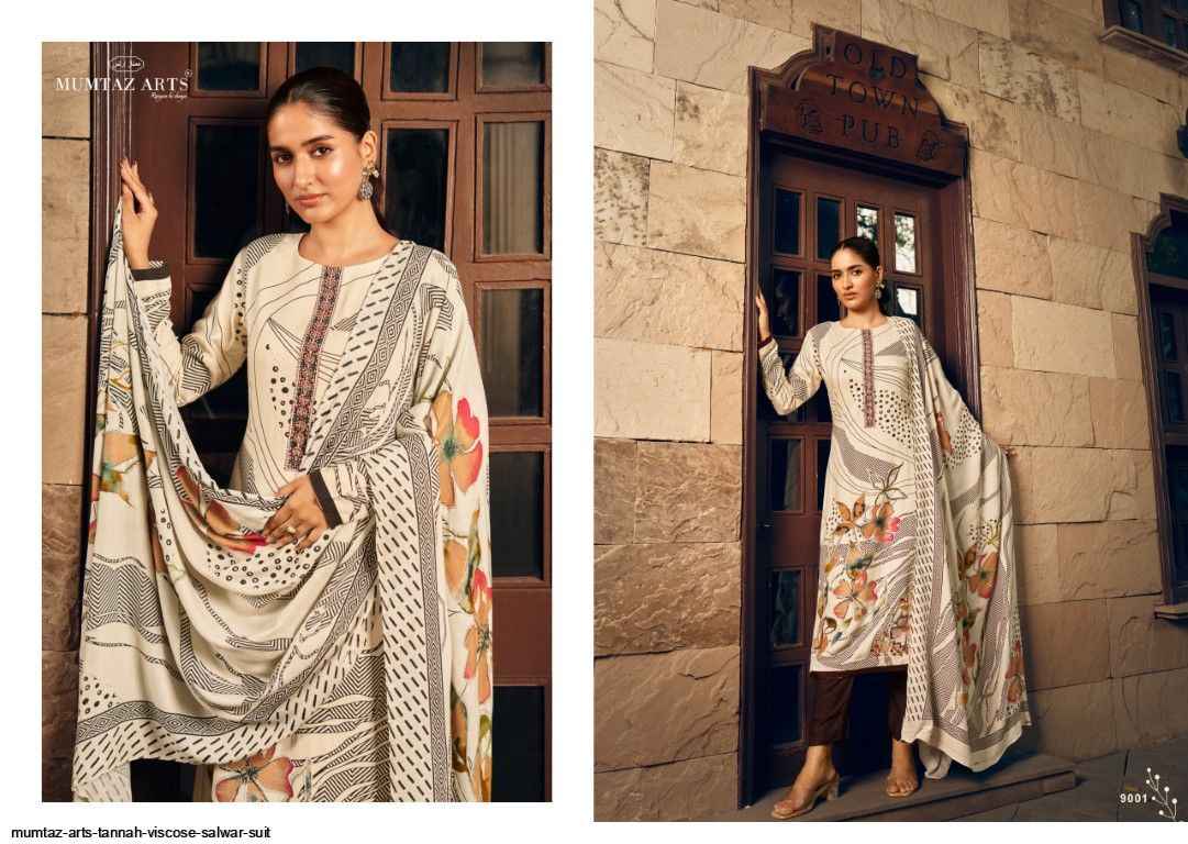 Mumtaz Arts Tannah Viscouse Pashmina Dress Material 4 pcs Catalogue