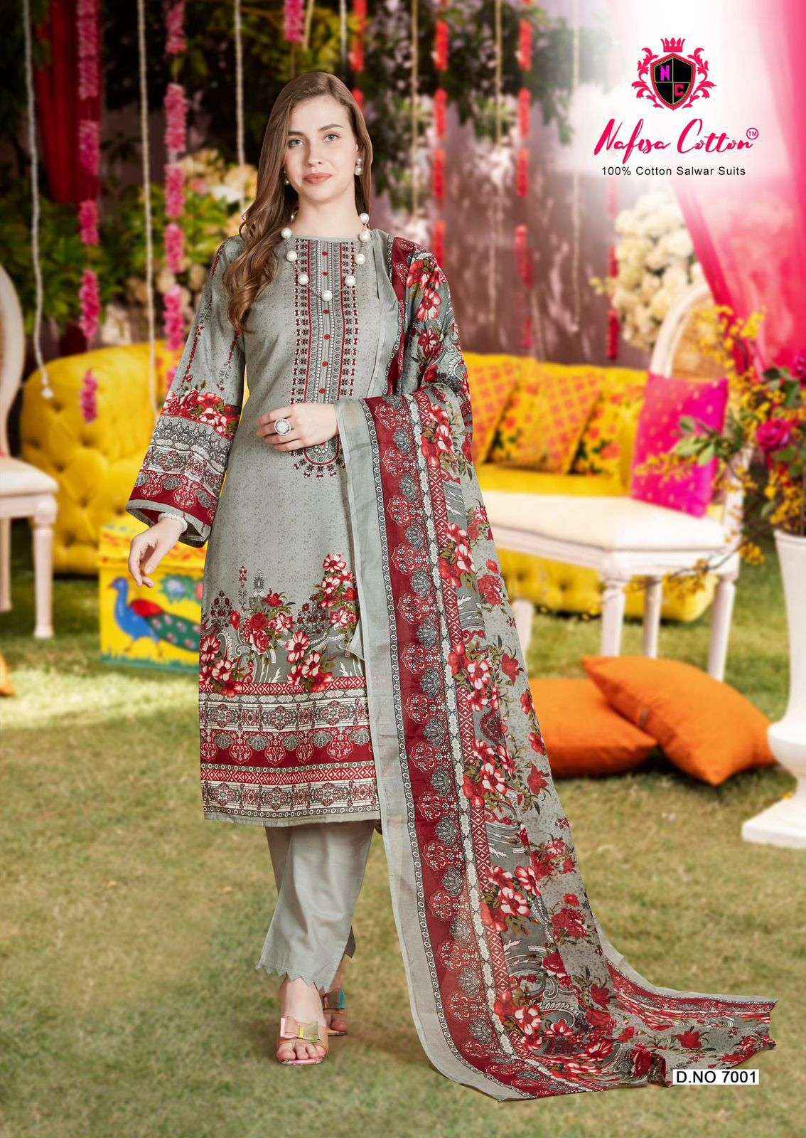 Nafisa Cotton Andaaz Karachi Suits Vol 7 Cotton Dress Material 6 pcs Catalogue