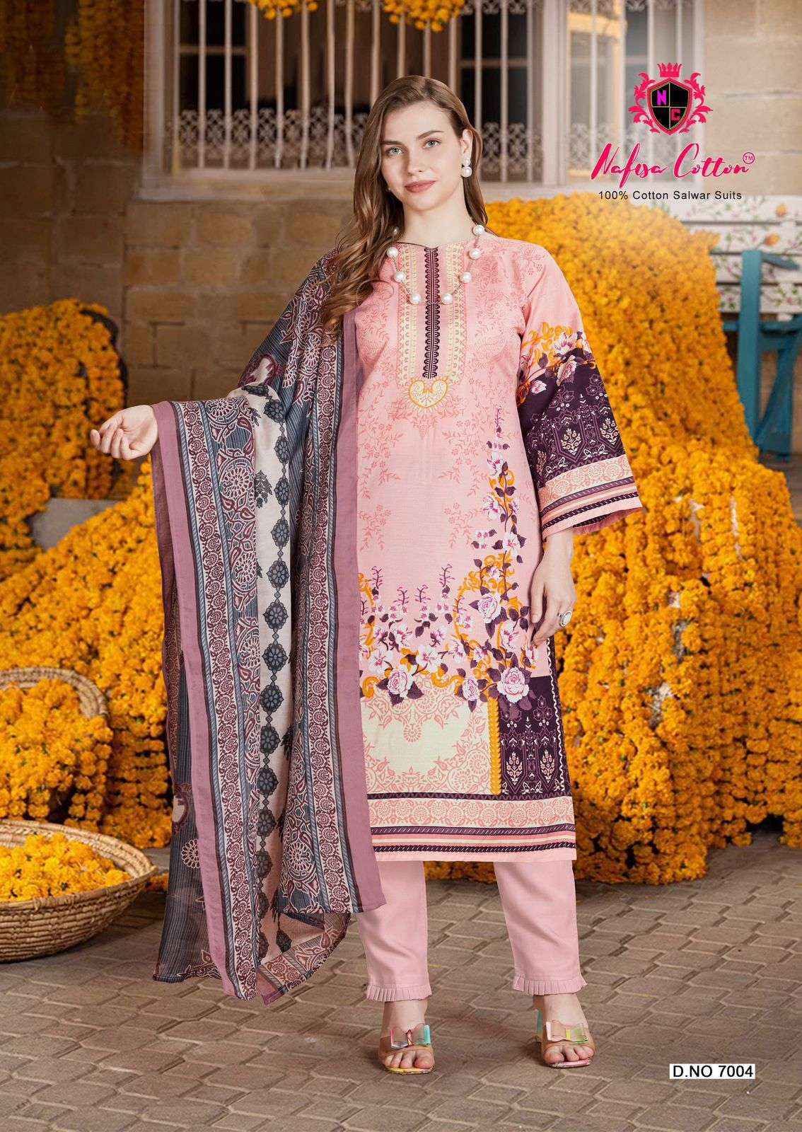 Nafisa Cotton Andaaz Karachi Suits Vol 7 Cotton Dress Material 6 pcs Catalogue