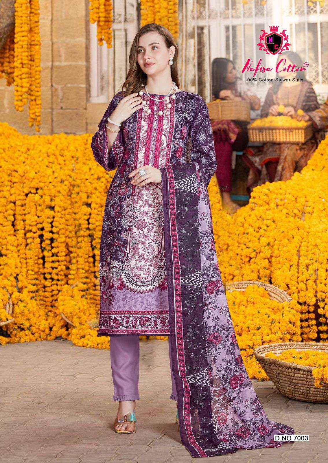 Nafisa Cotton Andaaz Karachi Suits Vol 7 Cotton Dress Material 6 pcs Catalogue