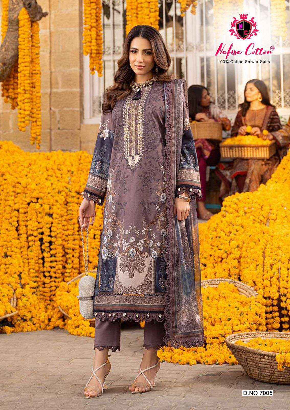 Nafisa Cotton Andaaz Karachi Suits Vol 7 Cotton Dress Material 6 pcs Catalogue
