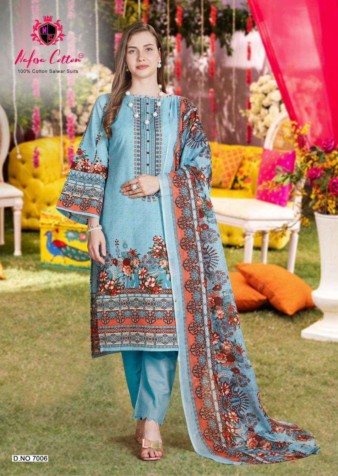 Nafisa Cotton Andaaz Karachi Suits Vol 7 Cotton Dress Material 6 pcs Catalogue