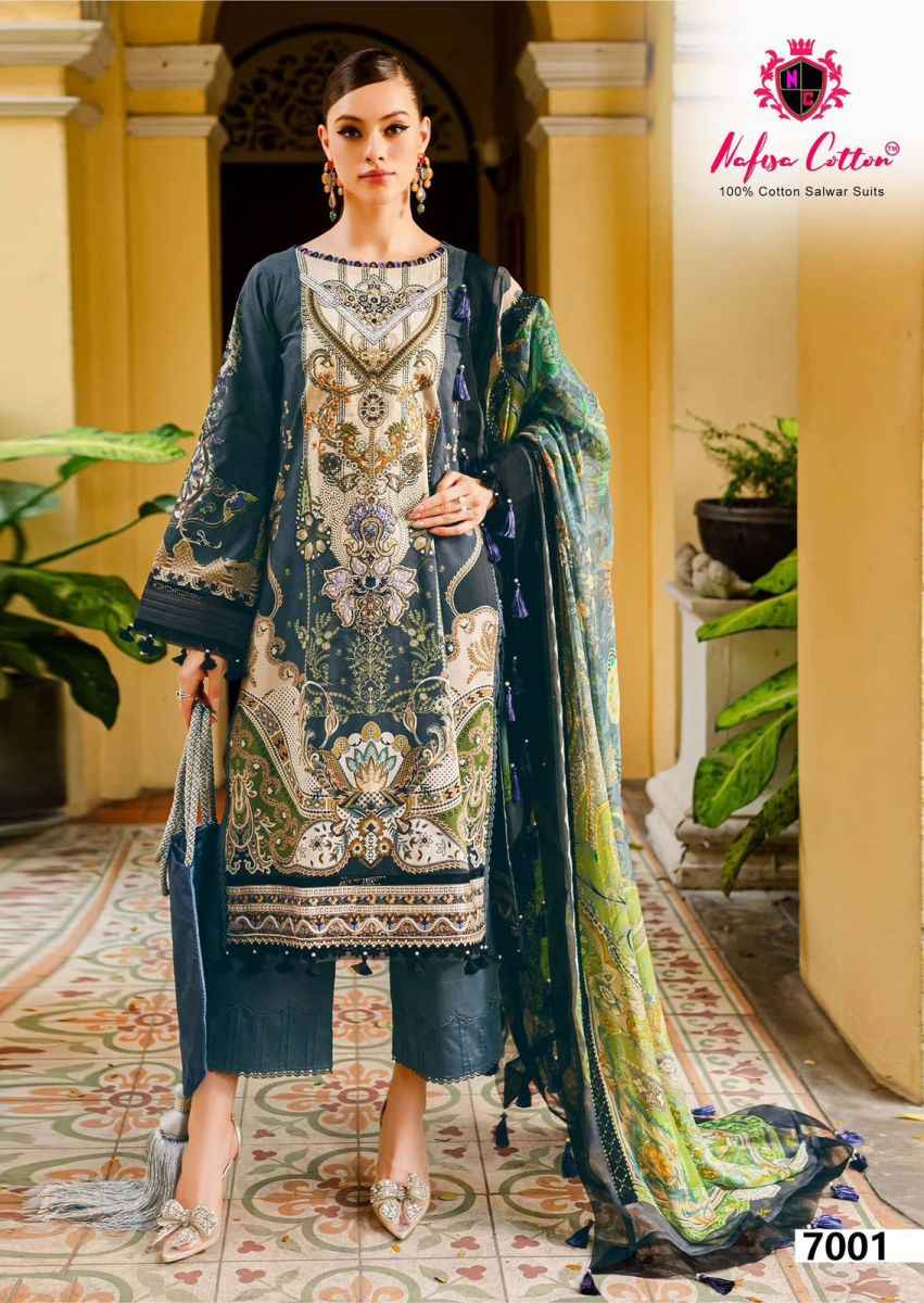 Nafisa Cotton Esra Karachi Vol 7 Cotton Dress Material 6 Pc Catalog