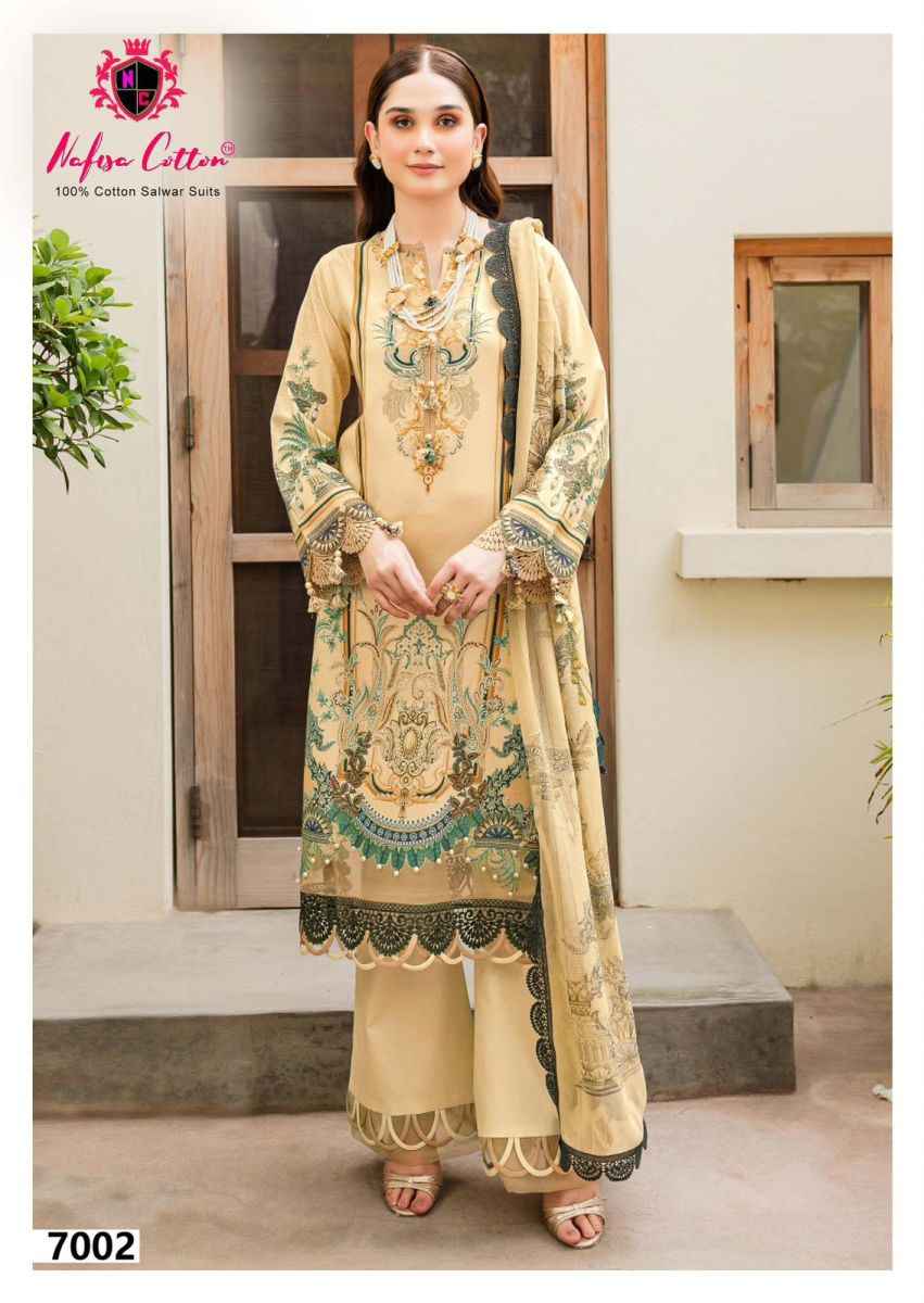 Nafisa Cotton Esra Karachi Vol 7 Cotton Dress Material 6 Pc Catalog