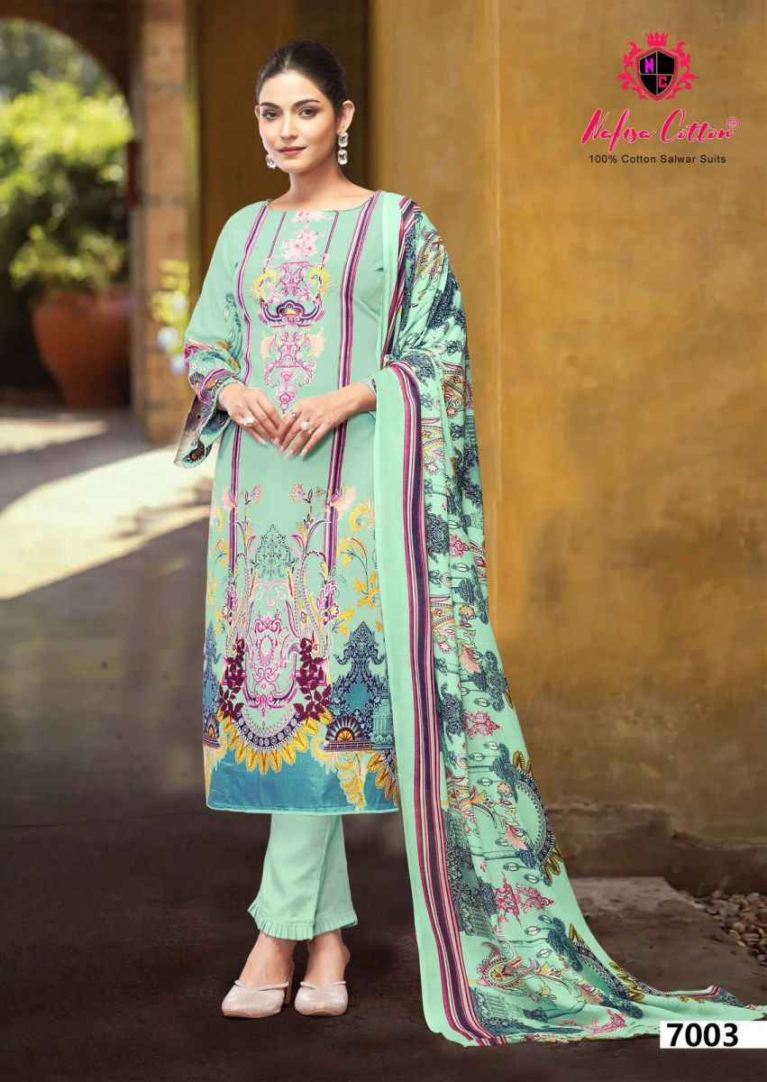 Nafisa Cotton Esra Karachi Vol 7 Cotton Dress Material 6 Pc Catalog