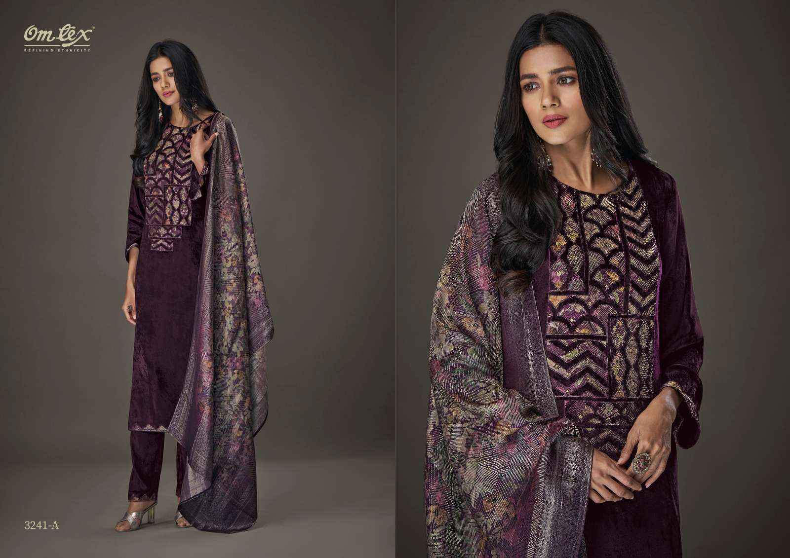 Omtex Aayat Vol 11 Viscouse Velvet Dress Material 4 pcs Catalogue