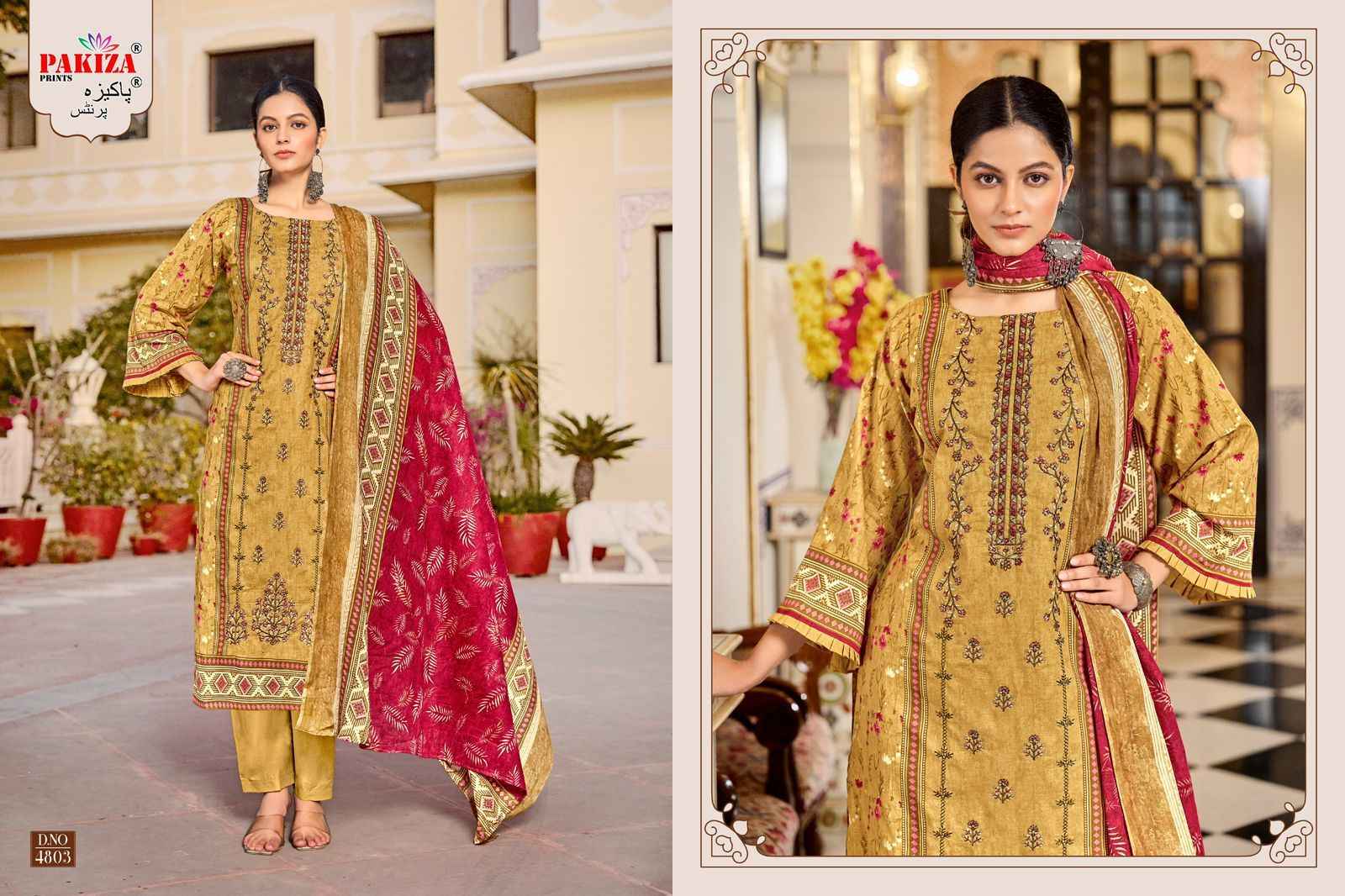Pakiza Prints Bin Saeed Vol 48 Lawn Cotton Dress Material 10 pcs Catalogue