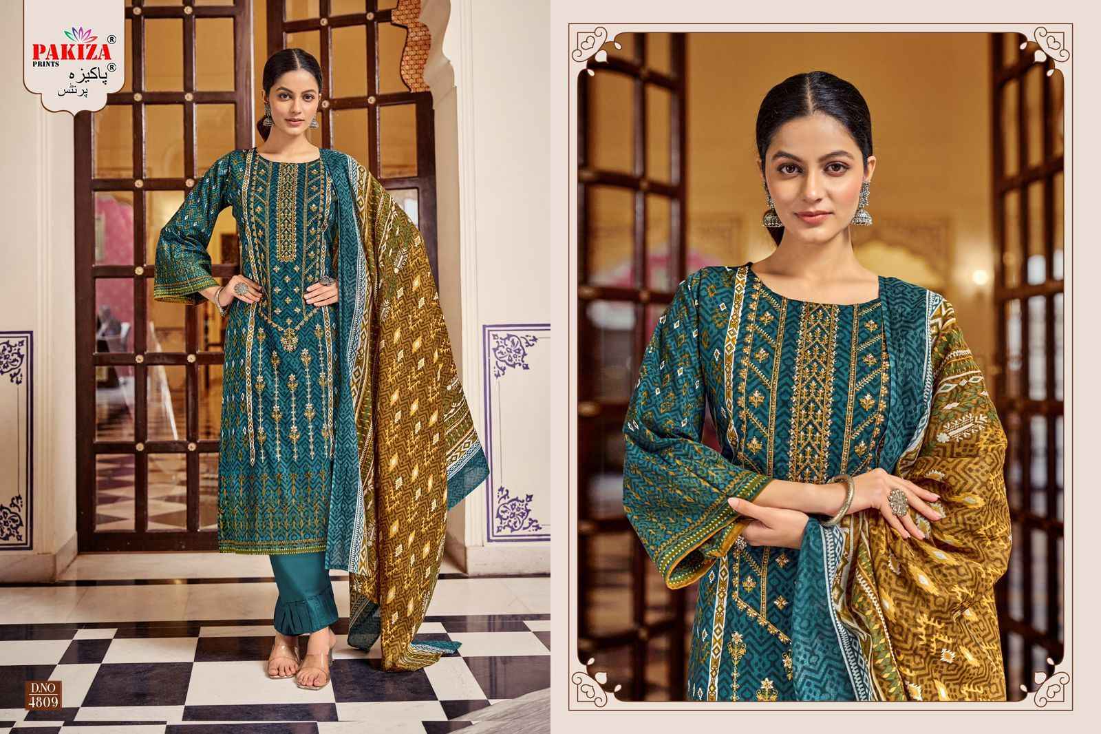 Pakiza Prints Bin Saeed Vol 48 Lawn Cotton Dress Material 10 pcs Catalogue