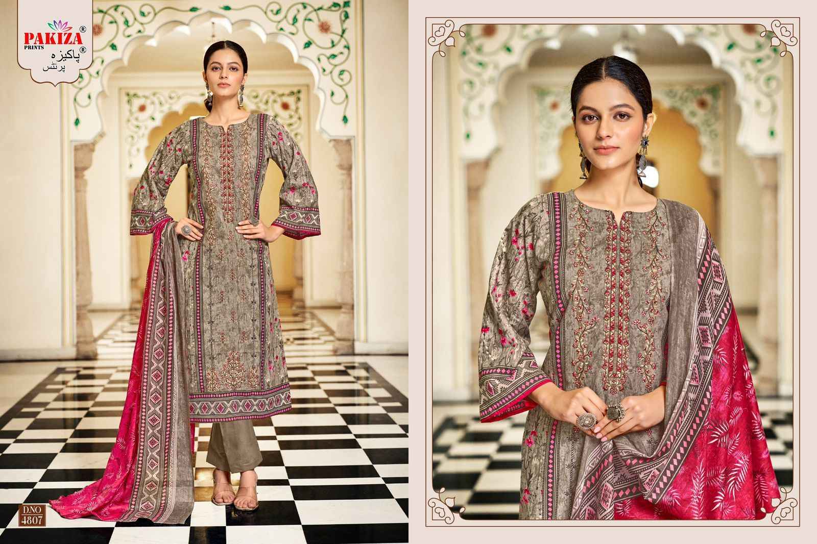 Pakiza Prints Bin Saeed Vol 48 Lawn Cotton Dress Material 10 pcs Catalogue