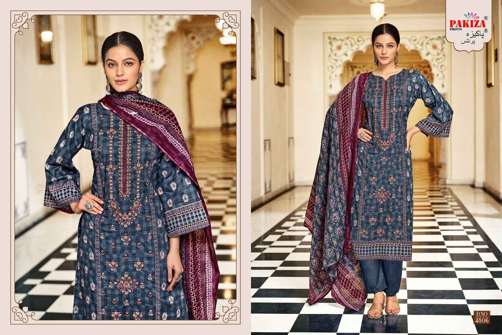 Pakiza Prints Bin Saeed Vol 48 Lawn Cotton Dress Material 10 pcs Catalogue