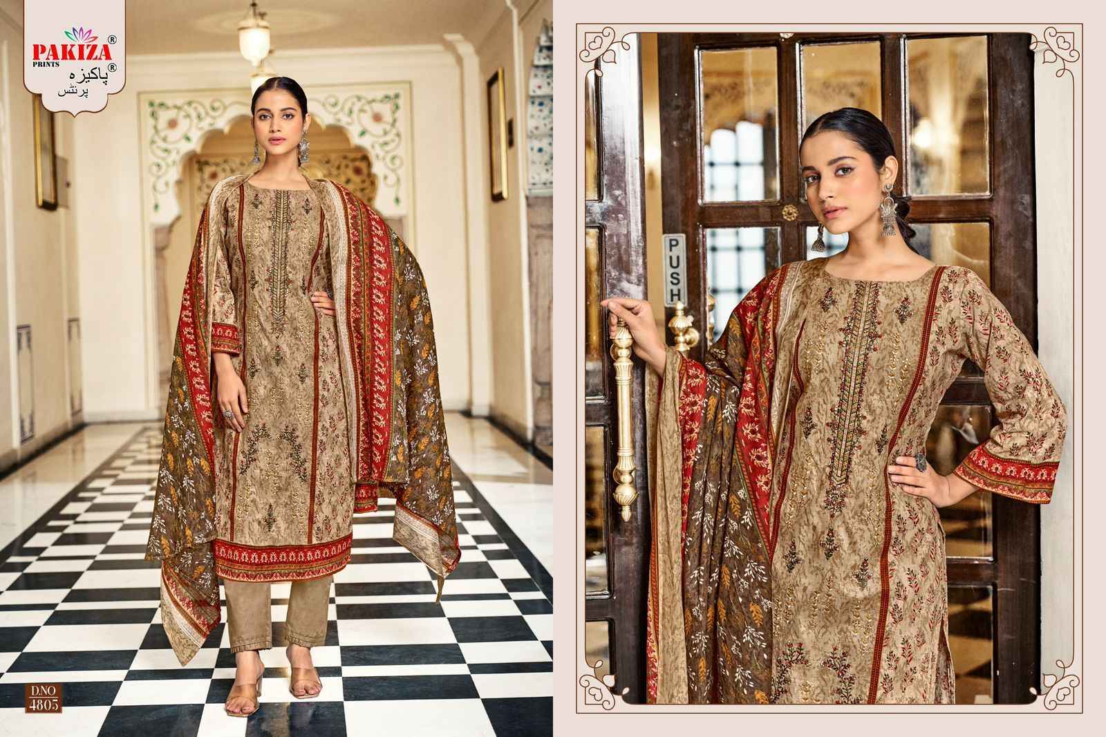 Pakiza Prints Bin Saeed Vol 48 Lawn Cotton Dress Material 10 pcs Catalogue