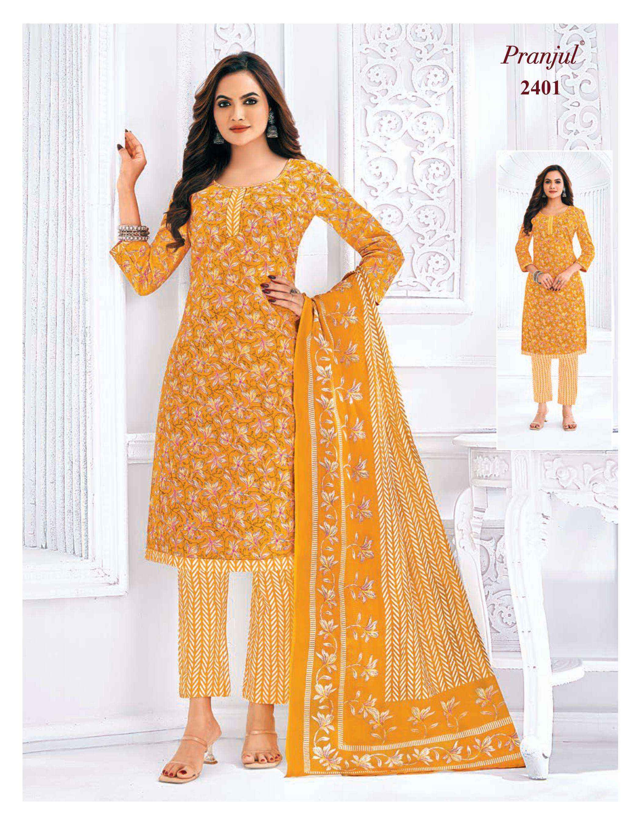 Pranjul Priyanka Vol 24 Cotton Dress Material 36 pcs Catalogue