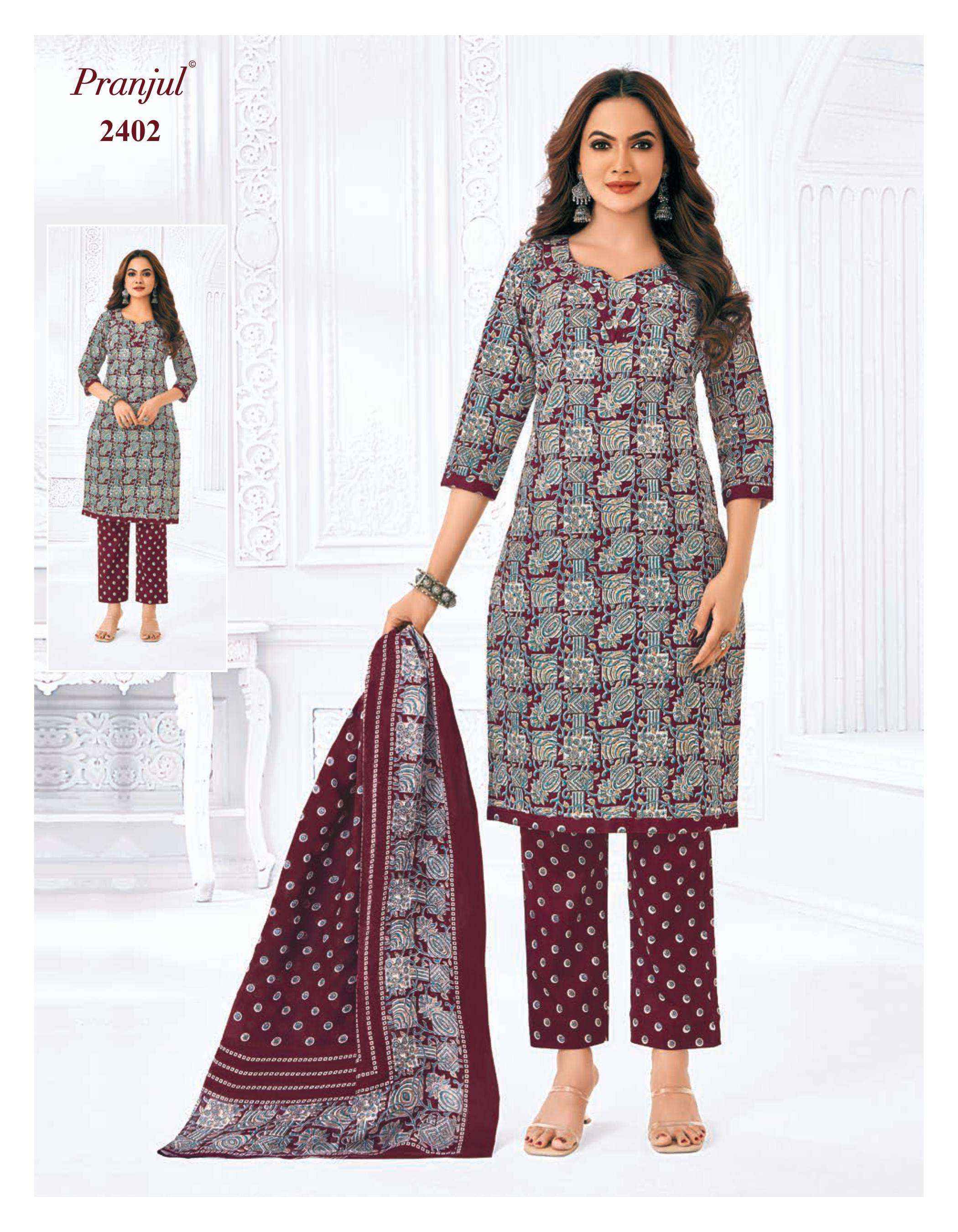 Pranjul Priyanka Vol 24 Cotton Dress Material 36 pcs Catalogue