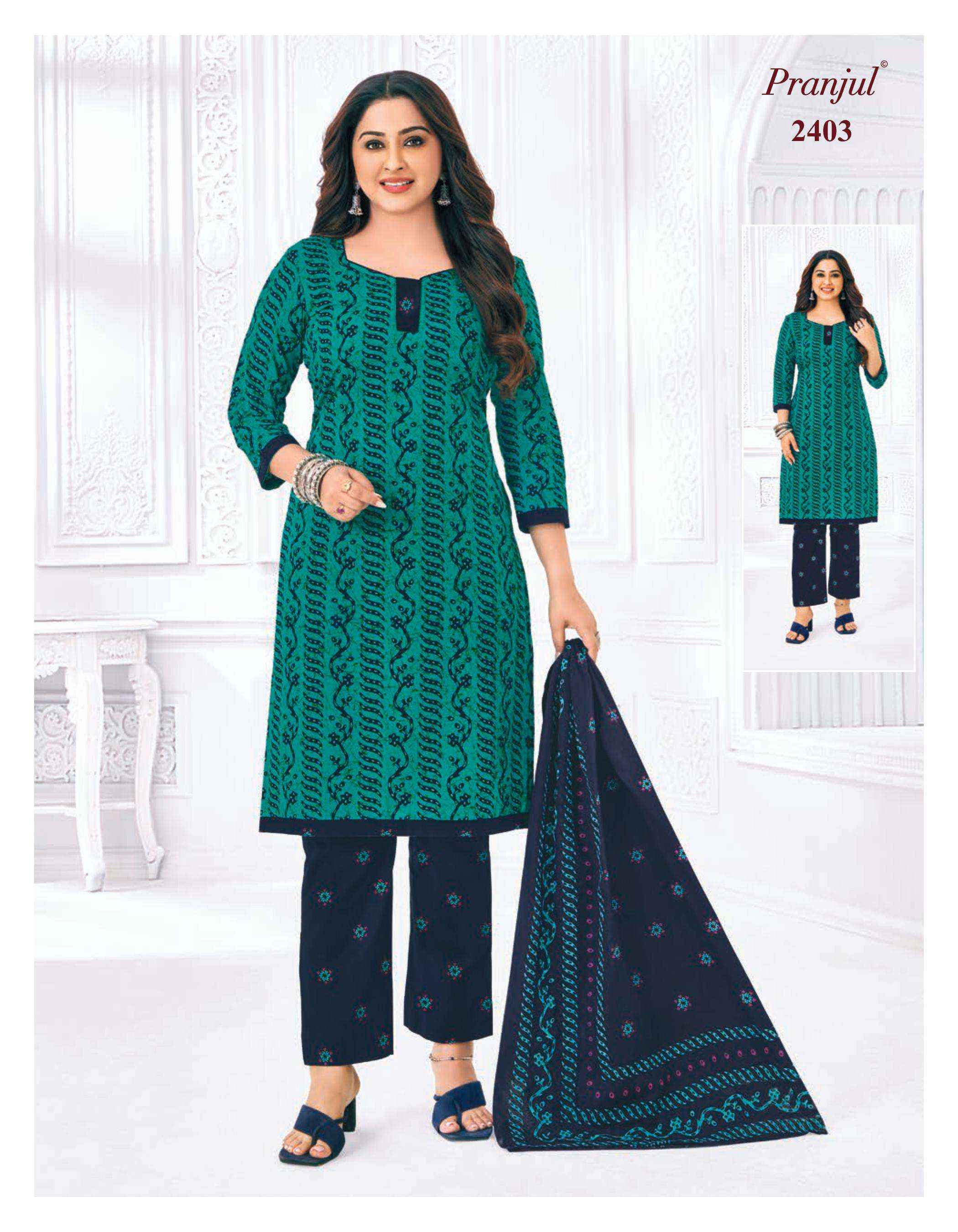 Pranjul Priyanka Vol 24 Cotton Dress Material 36 pcs Catalogue