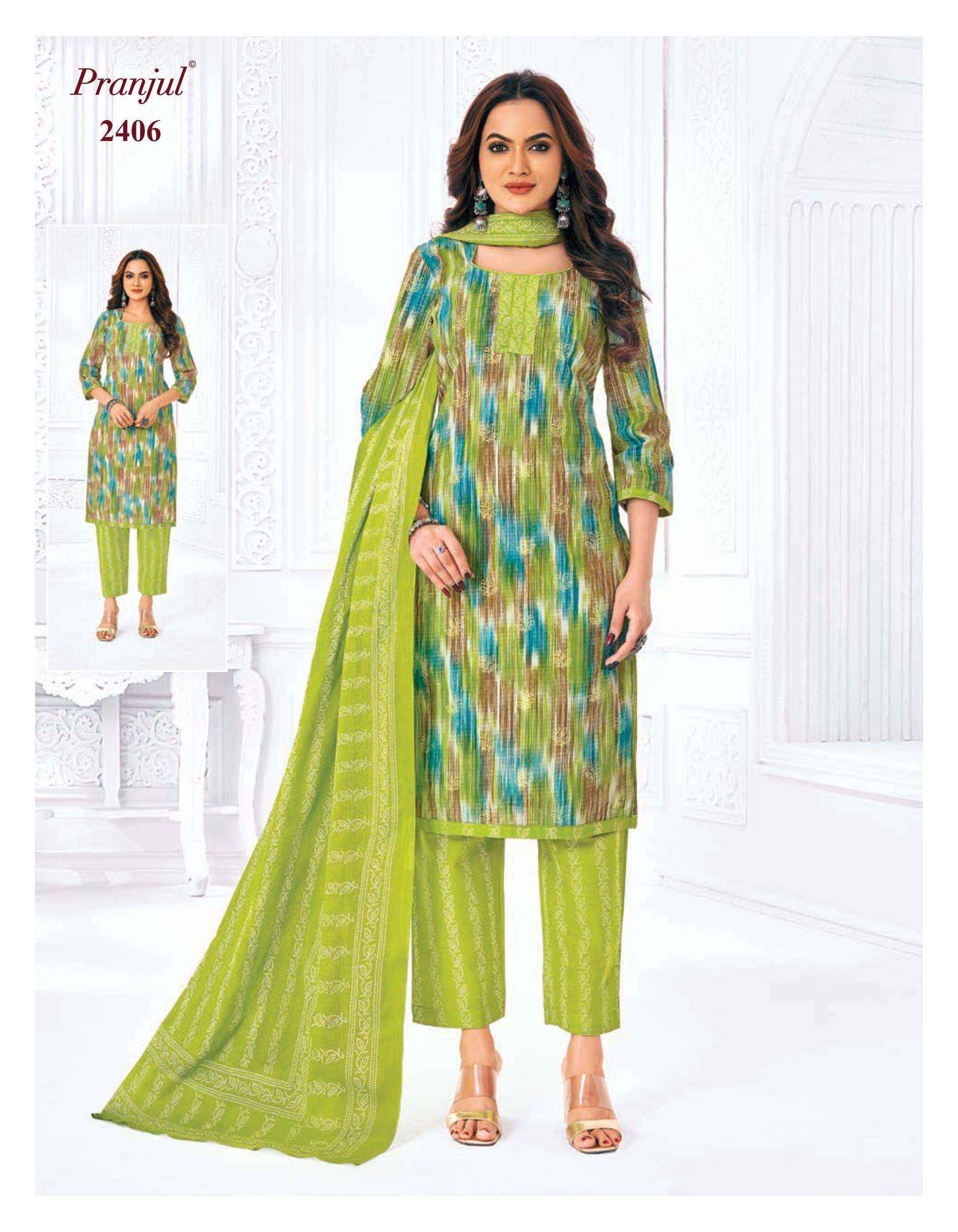 Pranjul Priyanka Vol 24 Cotton Dress Material 36 pcs Catalogue