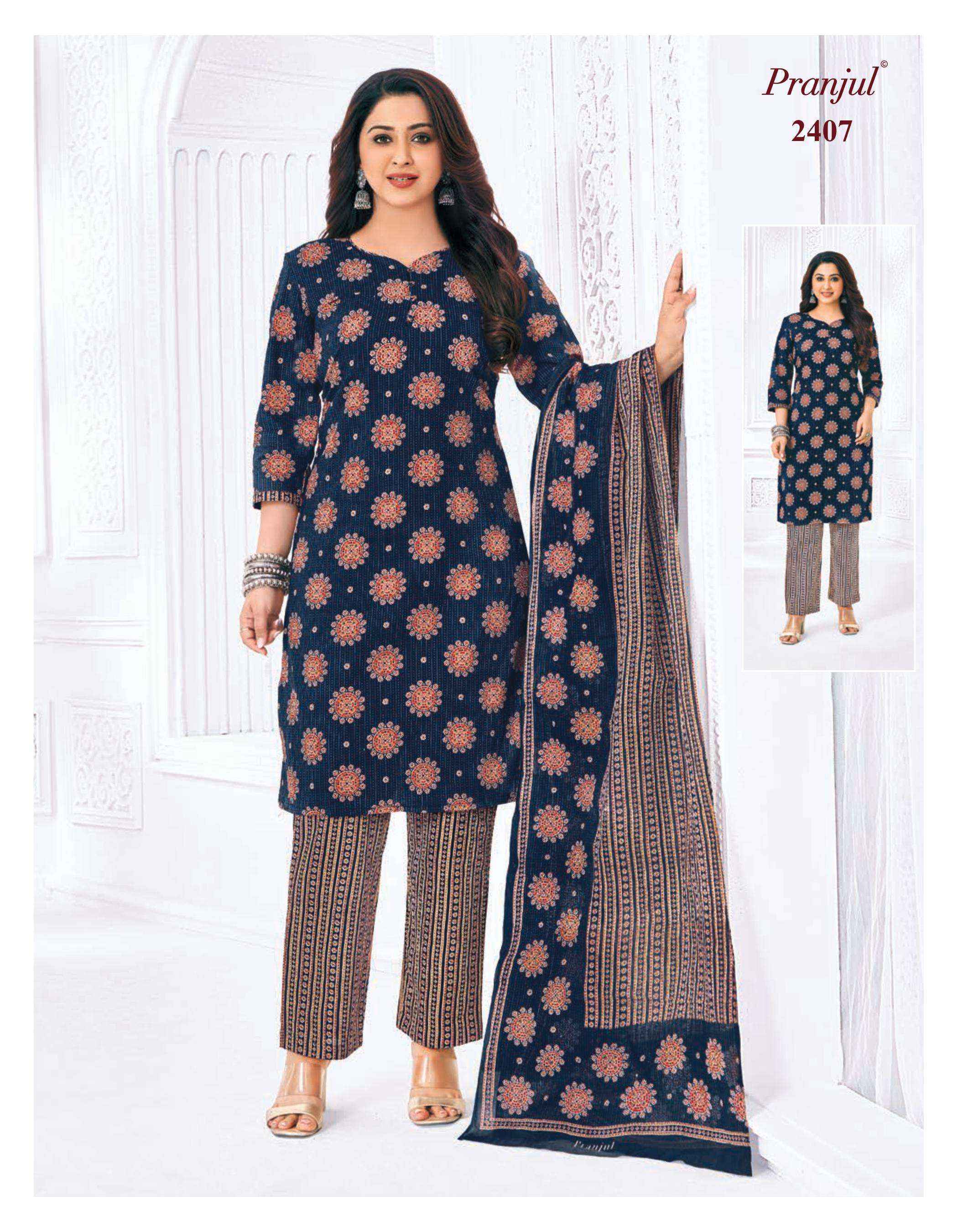 Pranjul Priyanka Vol 24 Cotton Dress Material 36 pcs Catalogue