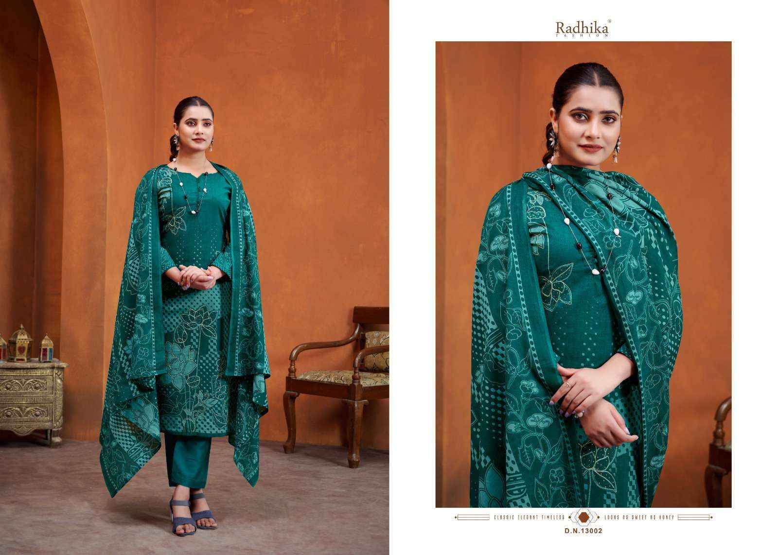 Radhika Fashion Azara Mannat Lawn Cotton Dress Material 4 pcs Catalogue