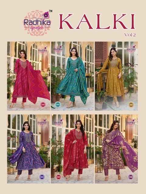 Radhika Lifestyle Kalki Vol-2 Readymade Schimer Dress 6 Pcs Catalog