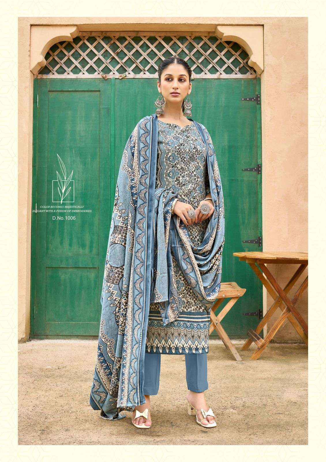 Roli Moli Creation Liyana Pashmina Dress Material 8 pcs Catalogue