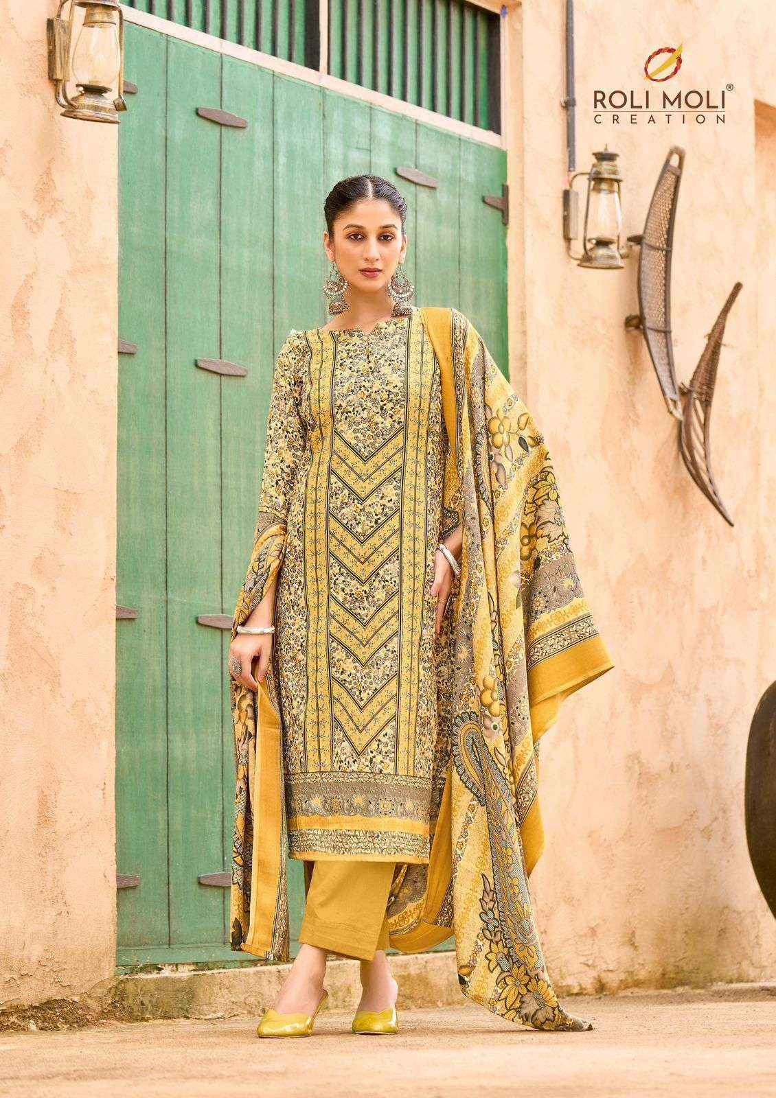 Roli Moli Creation Liyana Pashmina Dress Material 8 pcs Catalogue