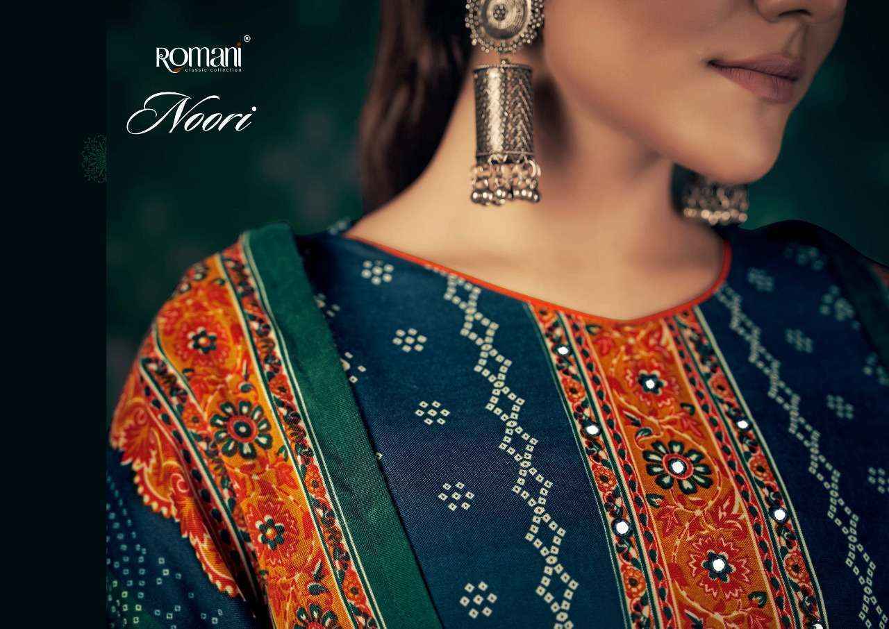 Romani Noori Pashmina Dress Material 10 pcs Catalogue