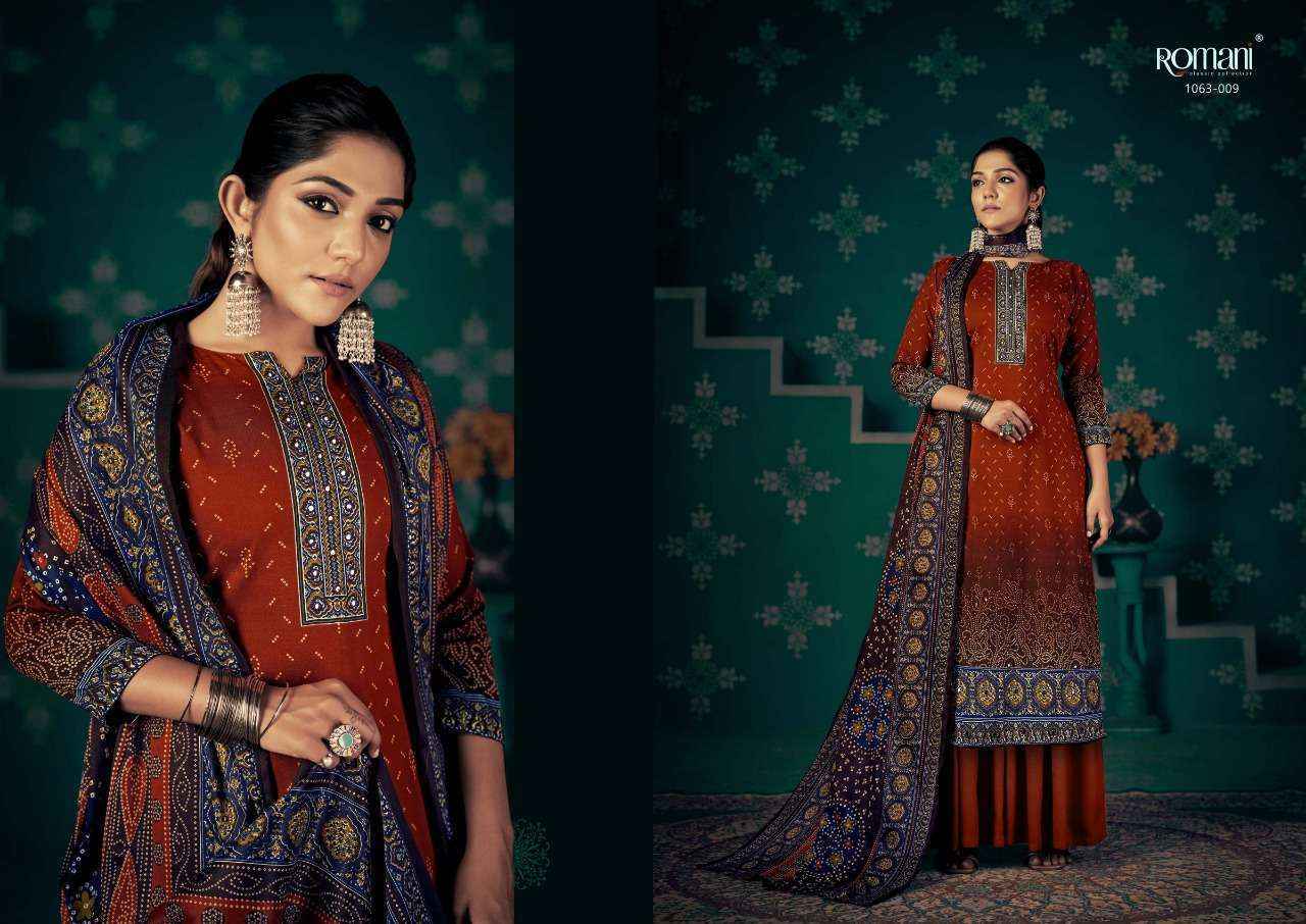 Romani Noori Pashmina Dress Material 10 pcs Catalogue