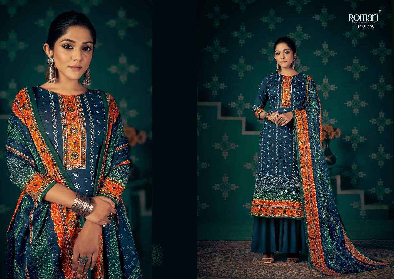 Romani Noori Pashmina Dress Material 10 pcs Catalogue
