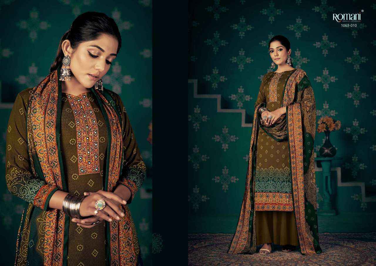 Romani Noori Pashmina Dress Material 10 pcs Catalogue