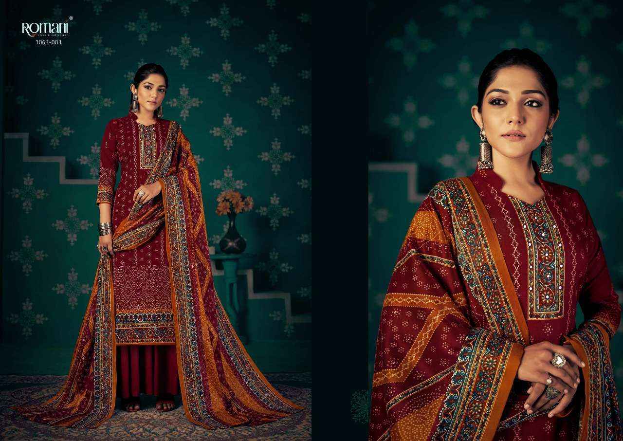 Romani Noori Pashmina Dress Material 10 pcs Catalogue
