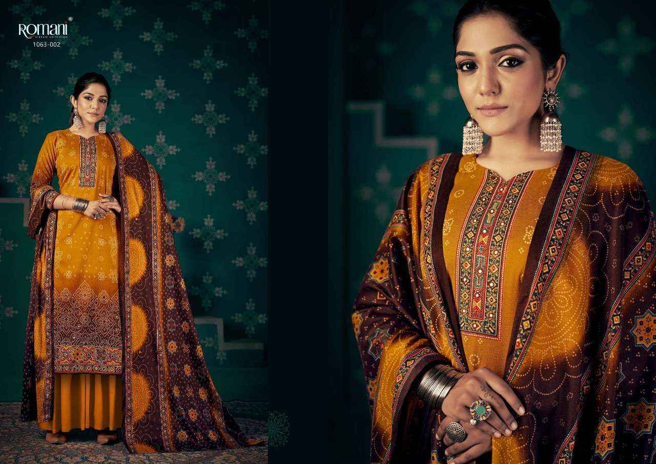 Romani Noori Pashmina Dress Material 10 pcs Catalogue