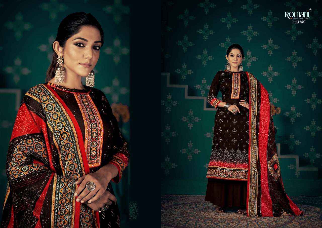 Romani Noori Pashmina Dress Material 10 pcs Catalogue