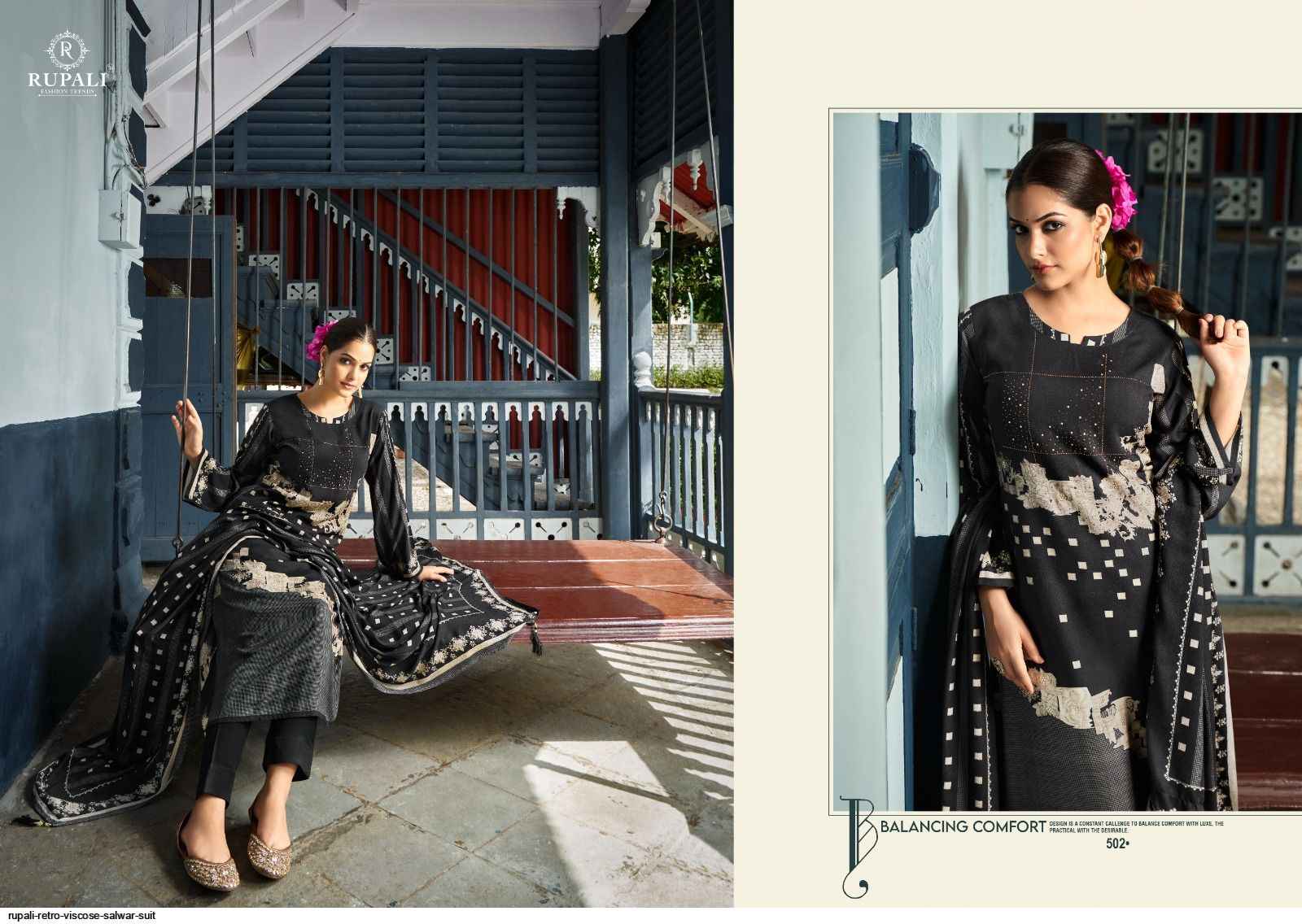 Rupali Fashion Retro Viscouse Pashmina Dress Material 6 pcs Catalogue