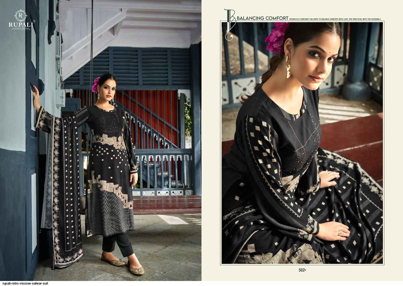 Rupali Fashion Retro Viscouse Pashmina Dress Material 6 pcs Catalogue