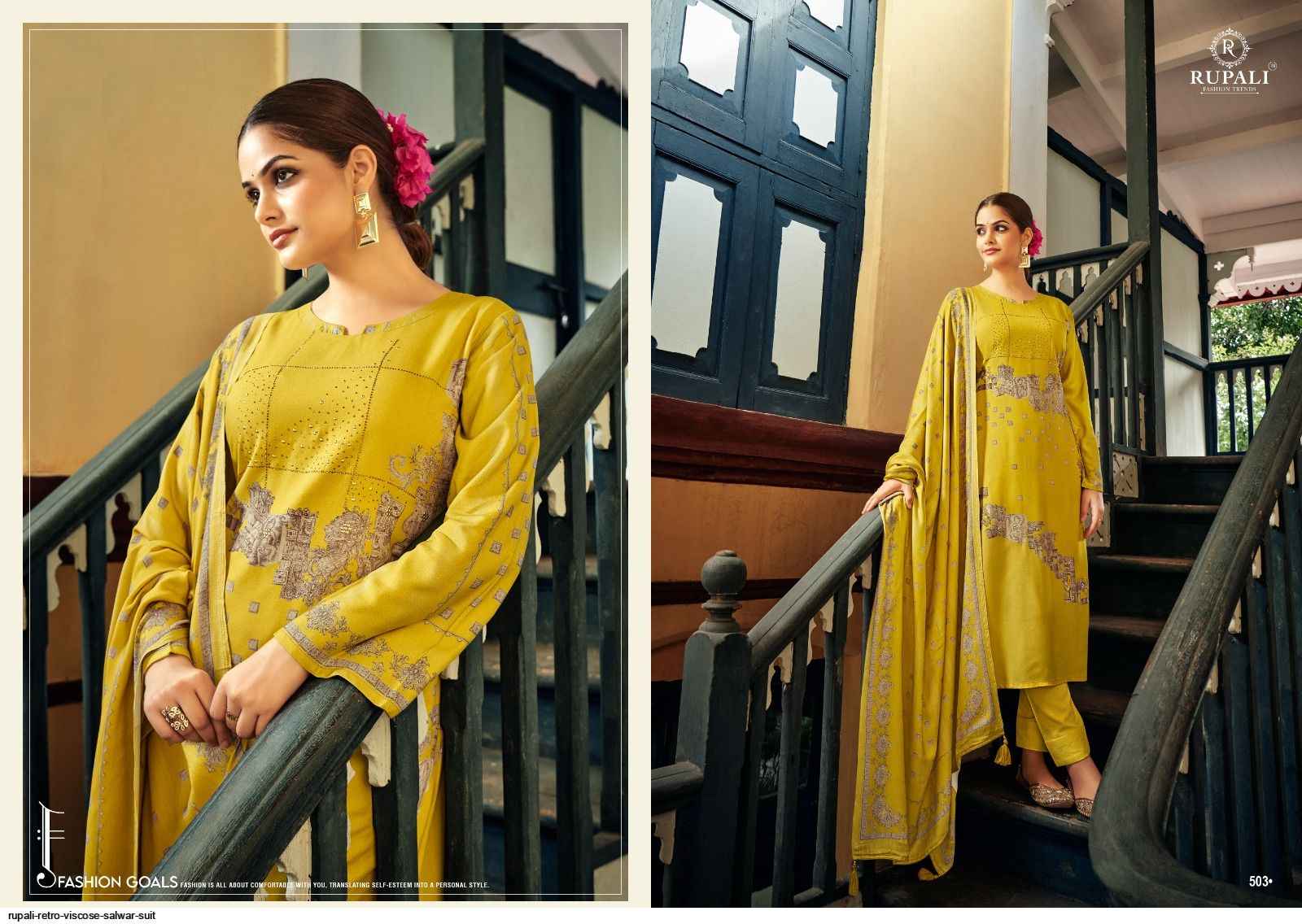 Rupali Fashion Retro Viscouse Pashmina Dress Material 6 pcs Catalogue