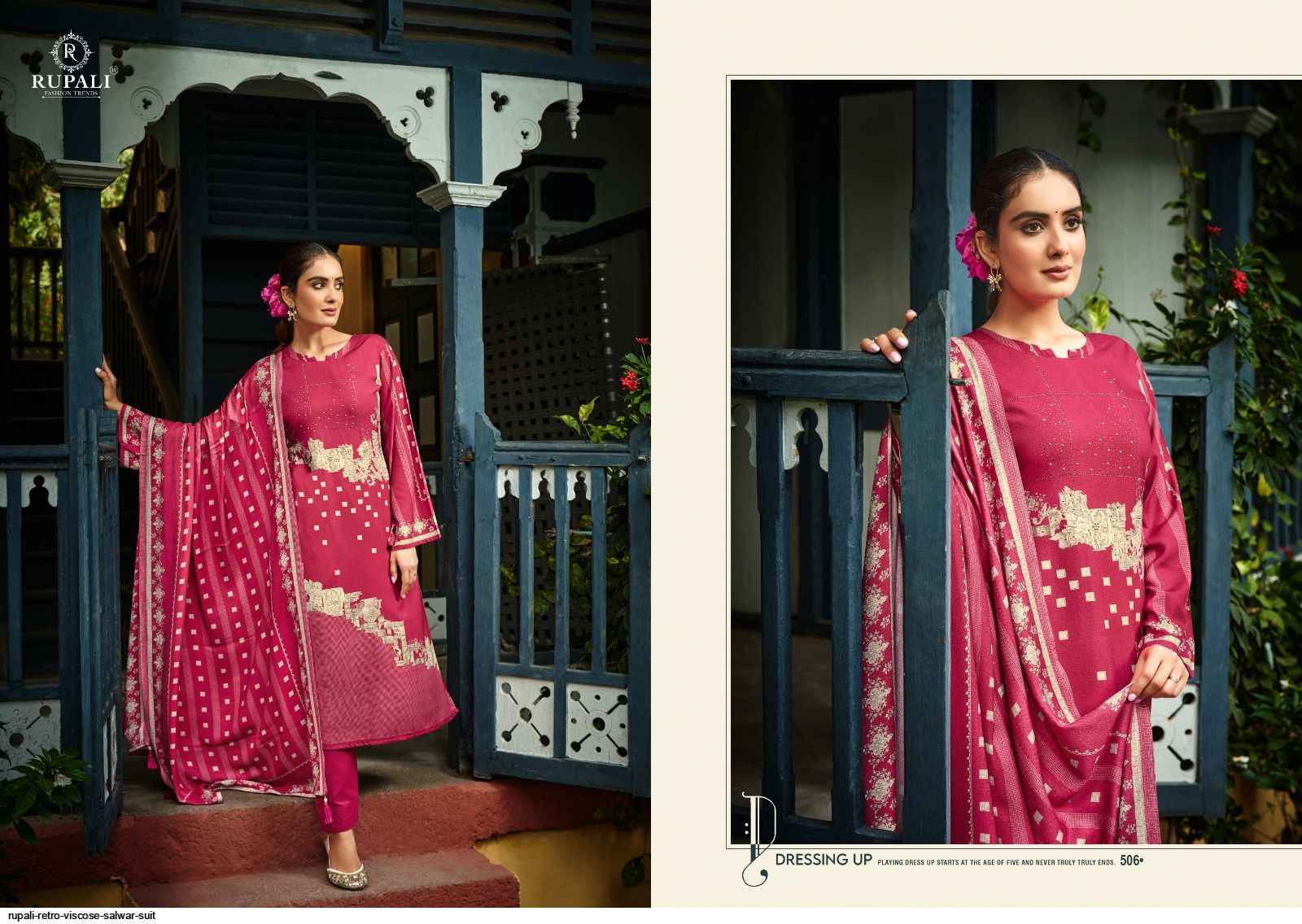 Rupali Fashion Retro Viscouse Pashmina Dress Material 6 pcs Catalogue