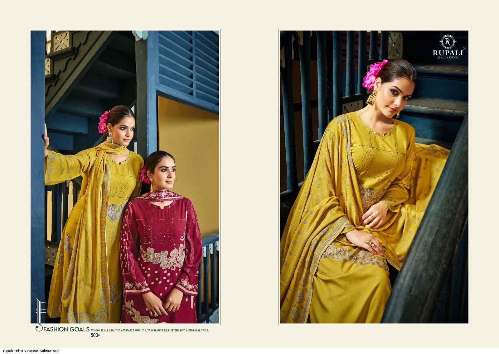 Rupali Fashion Retro Viscouse Pashmina Dress Material 6 pcs Catalogue