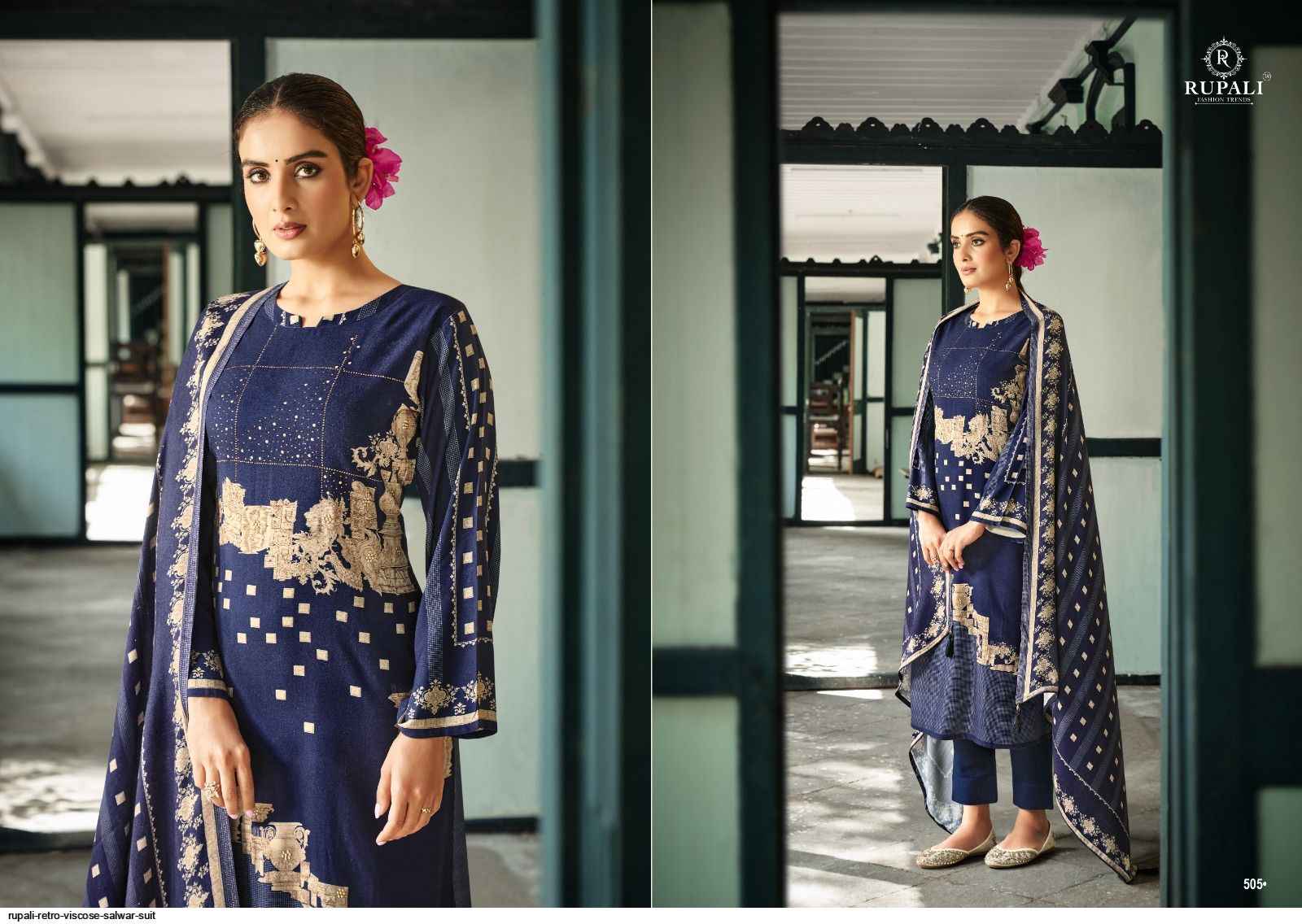 Rupali Fashion Retro Viscouse Pashmina Dress Material 6 pcs Catalogue