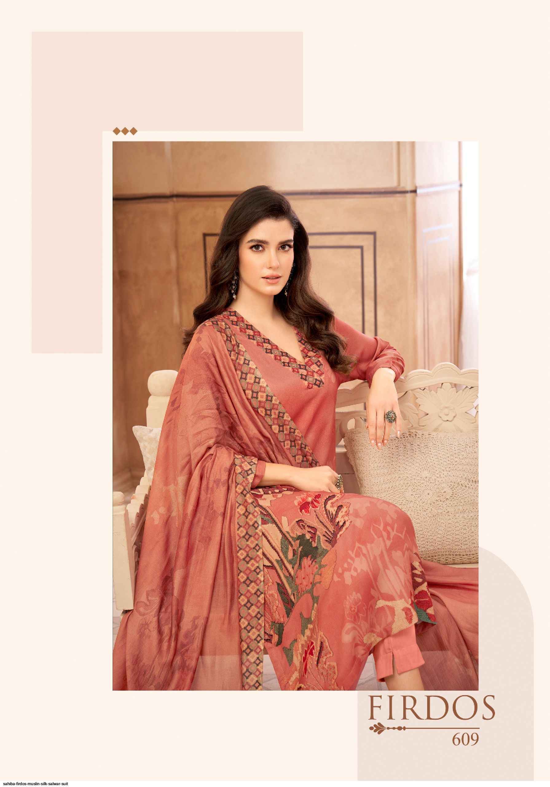 Sahiba Firdos Musline Silk Dress 4 pcs Catalogue