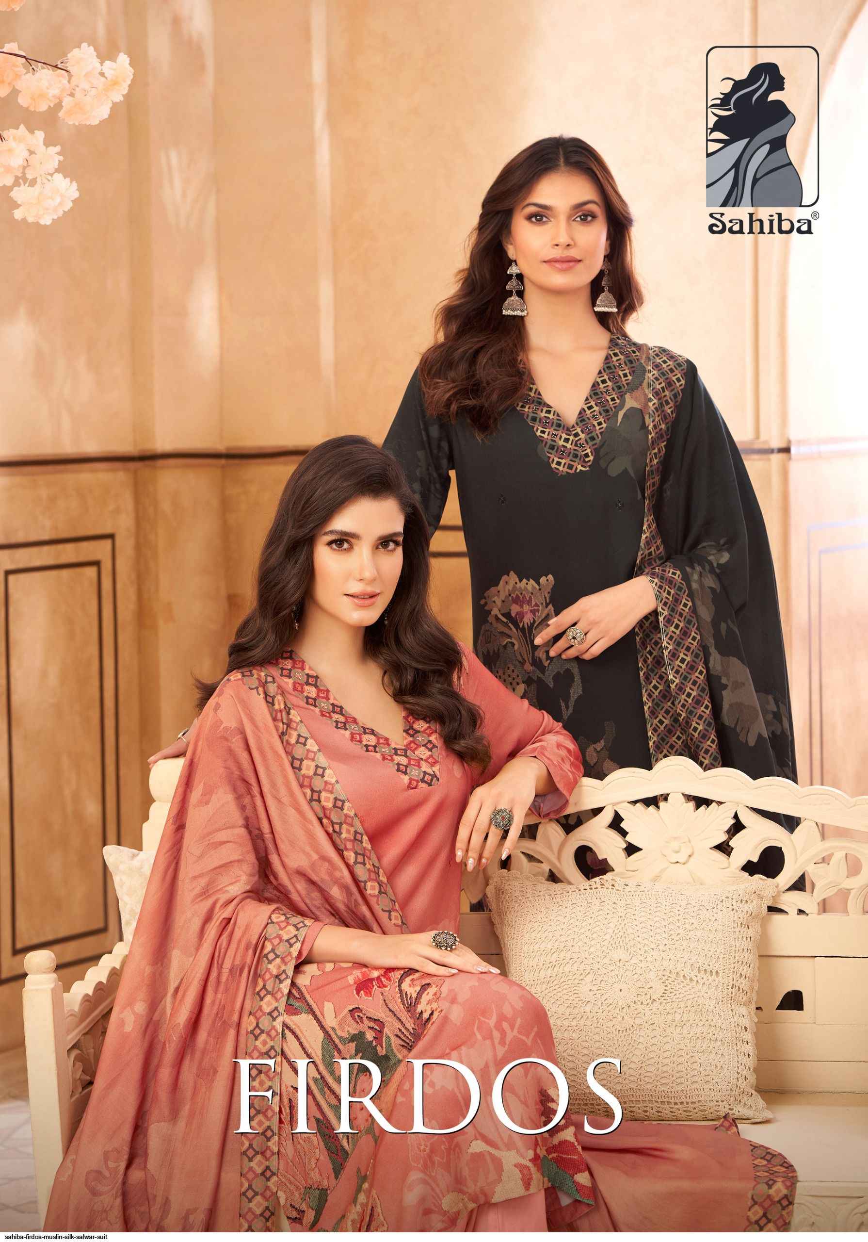 Sahiba Firdos Musline Silk Dress 4 pcs Catalogue