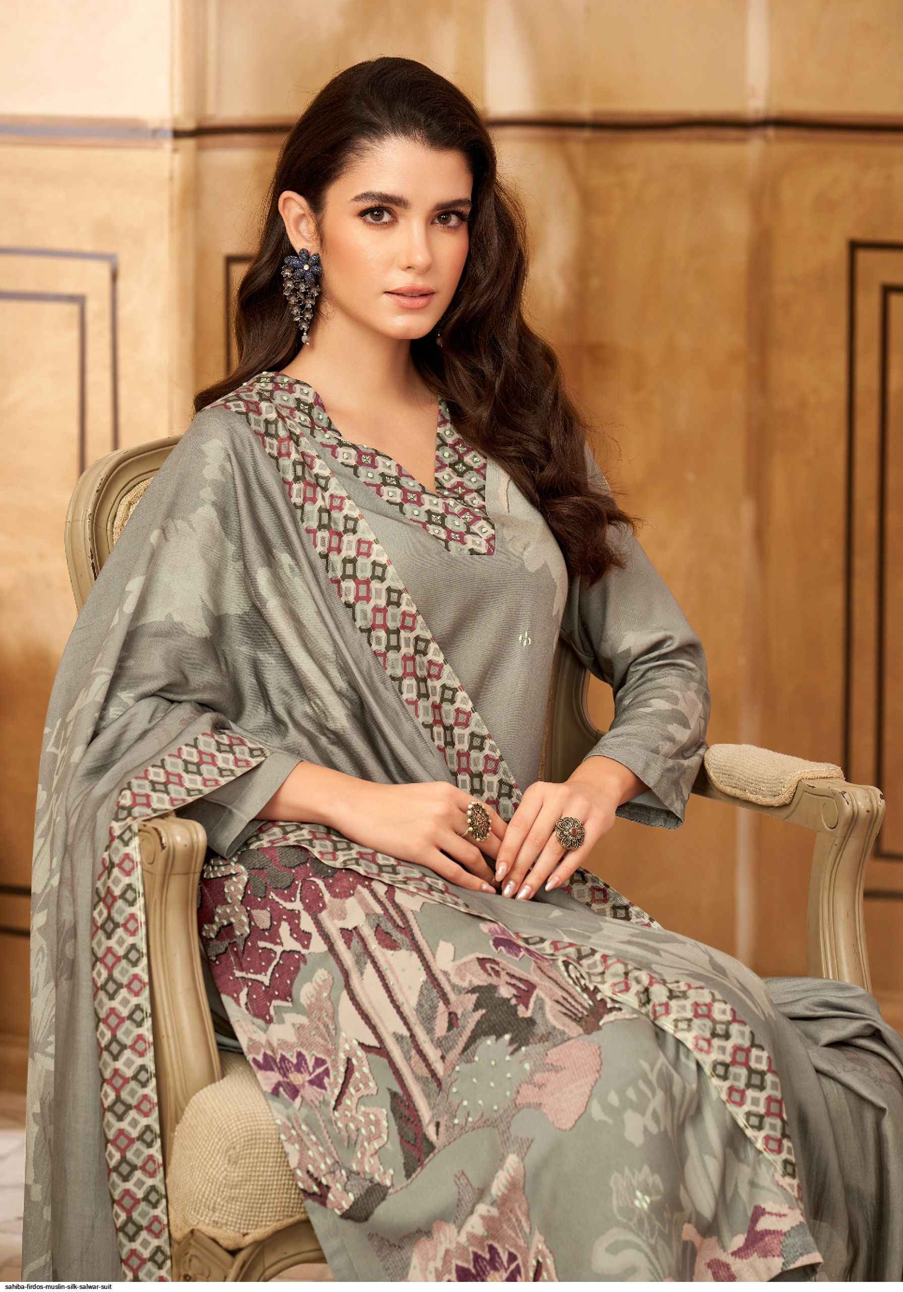 Sahiba Firdos Musline Silk Dress 4 pcs Catalogue