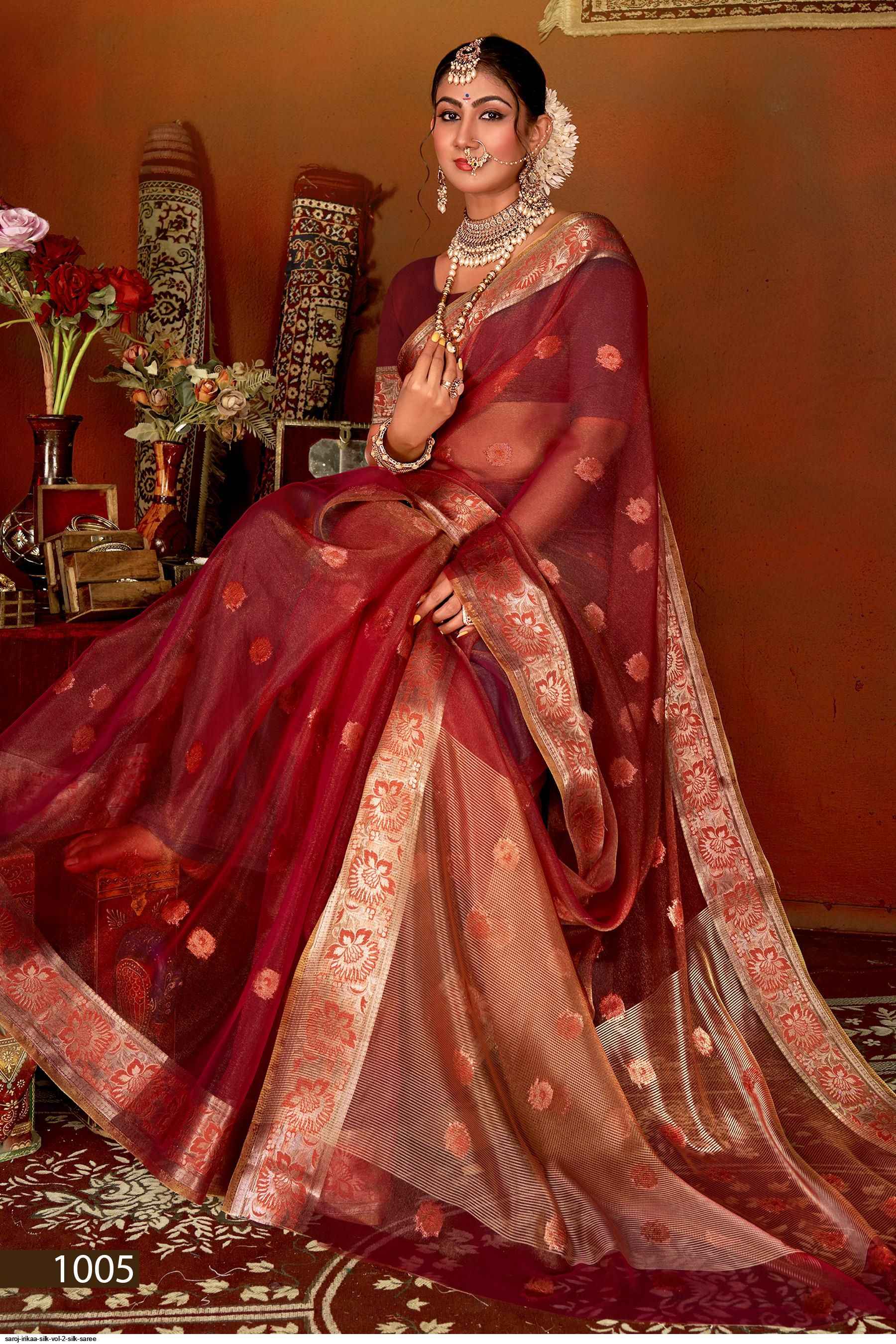 Saroj Irikaa Silk Vol 2 Silk Saree 6 pcs Catalogue