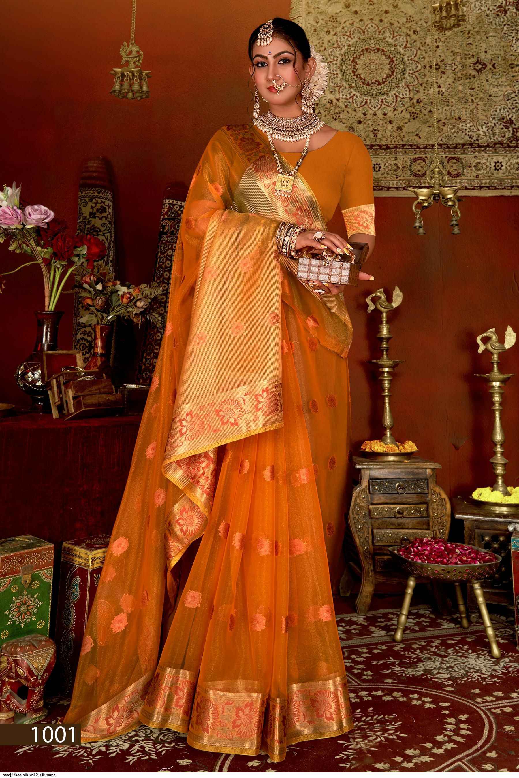 Saroj Irikaa Silk Vol 2 Silk Saree 6 pcs Catalogue