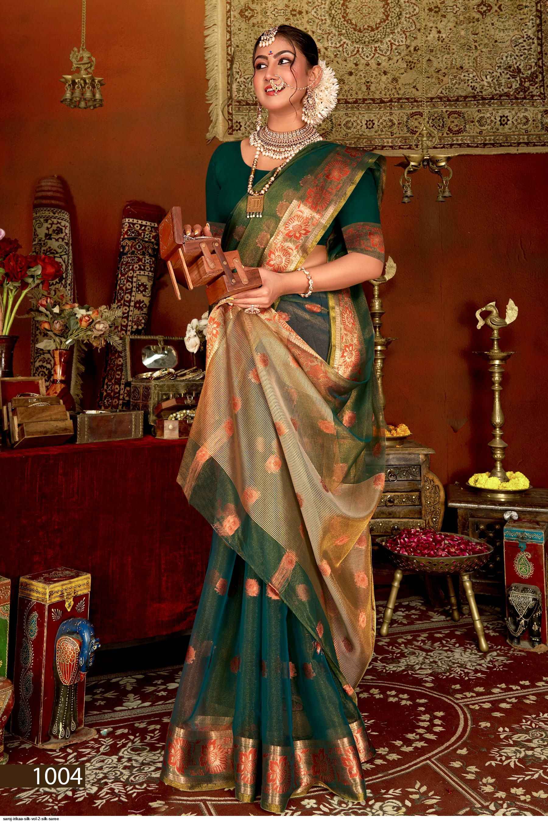 Saroj Irikaa Silk Vol 2 Silk Saree 6 pcs Catalogue
