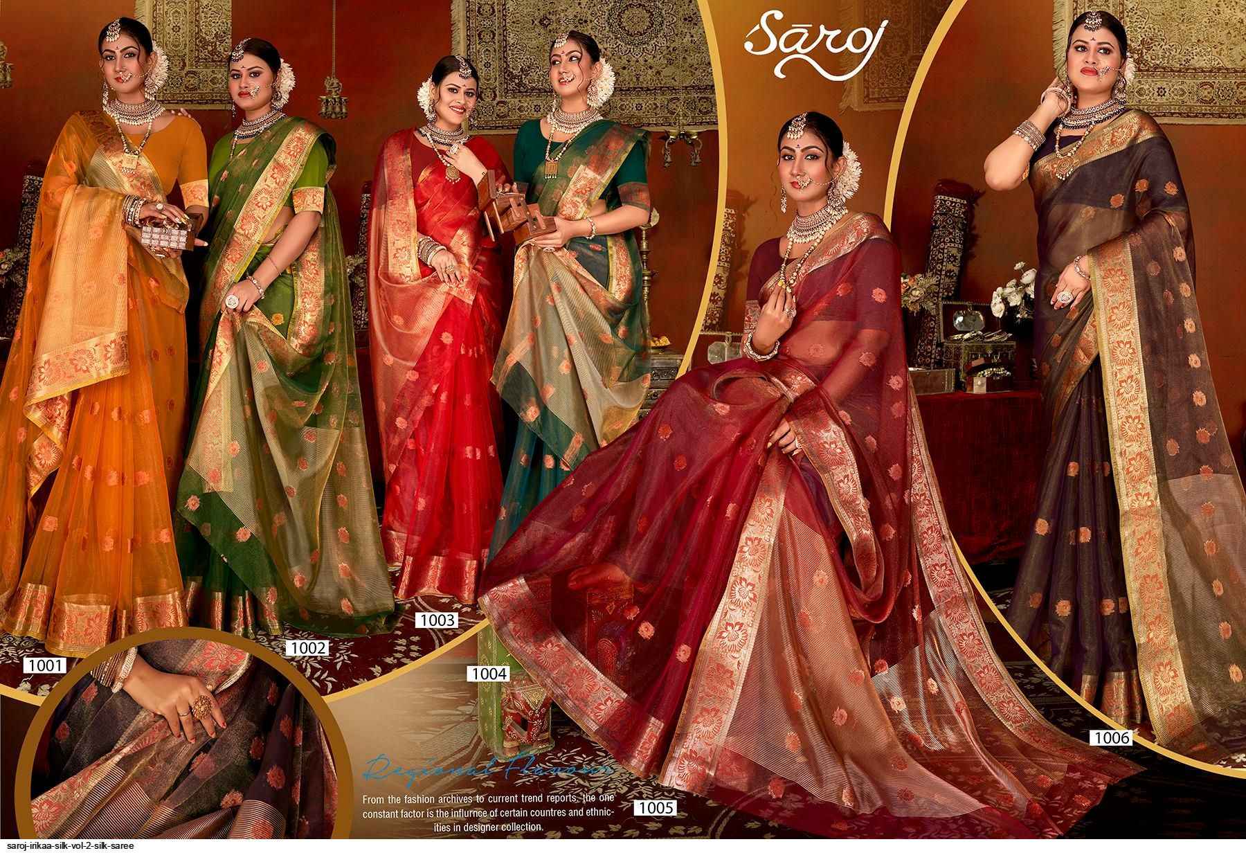 Saroj Irikaa Silk Vol 2 Silk Saree 6 pcs Catalogue